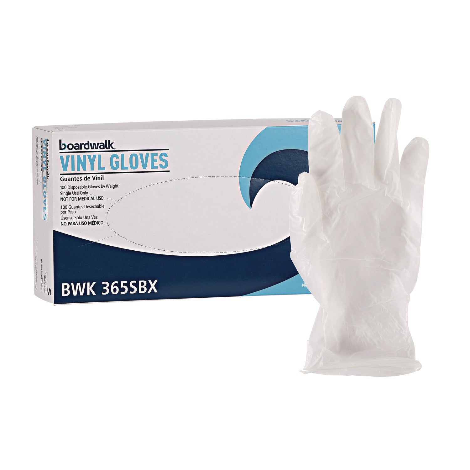 General Purpose Vinyl Gloves, Powder/Latex-Free, 2.6 mil, Small, Clear, 100/Box - 1