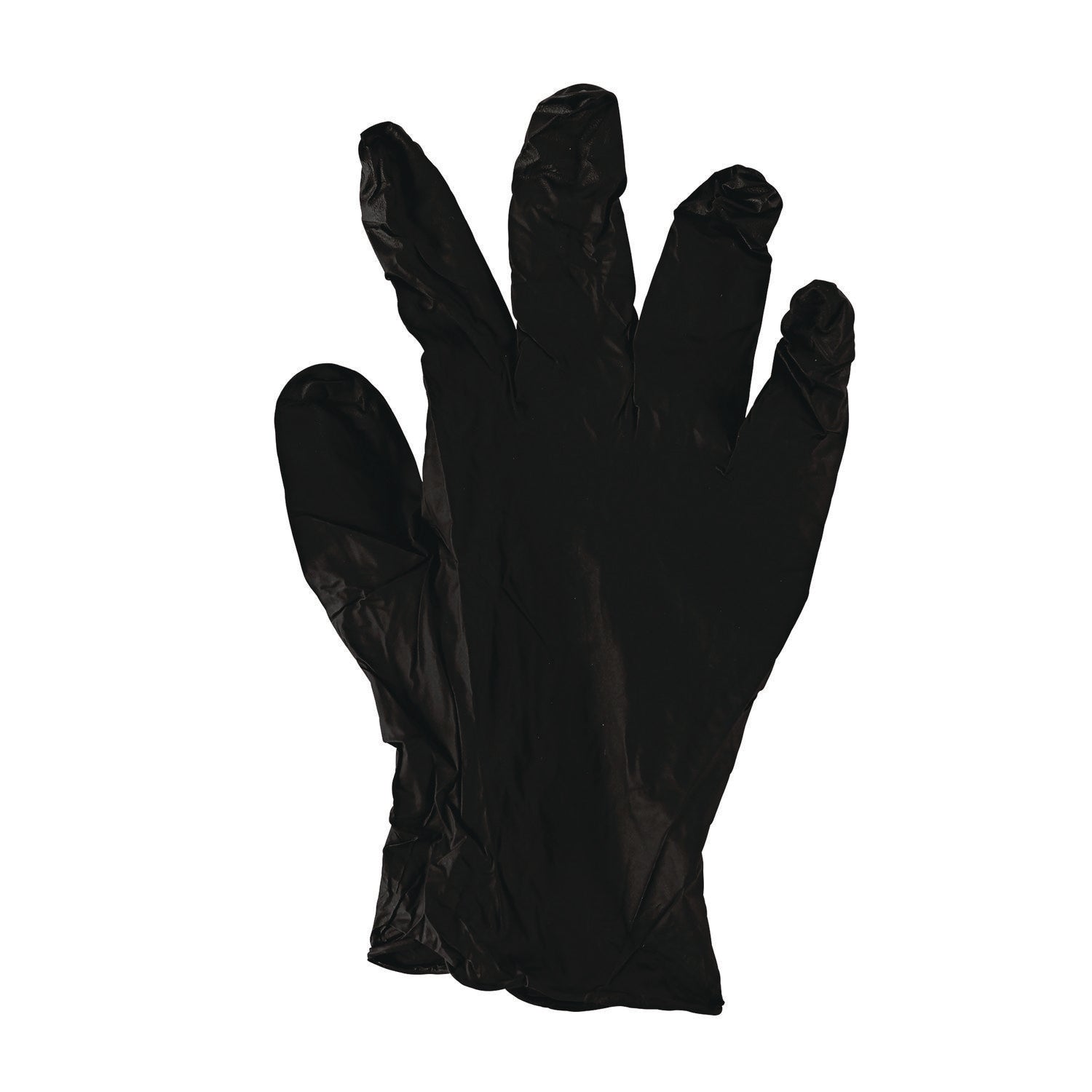 Disposable General-Purpose Powder-Free Nitrile Gloves, Large, Black, 4.4 mil, 100/Box - 2