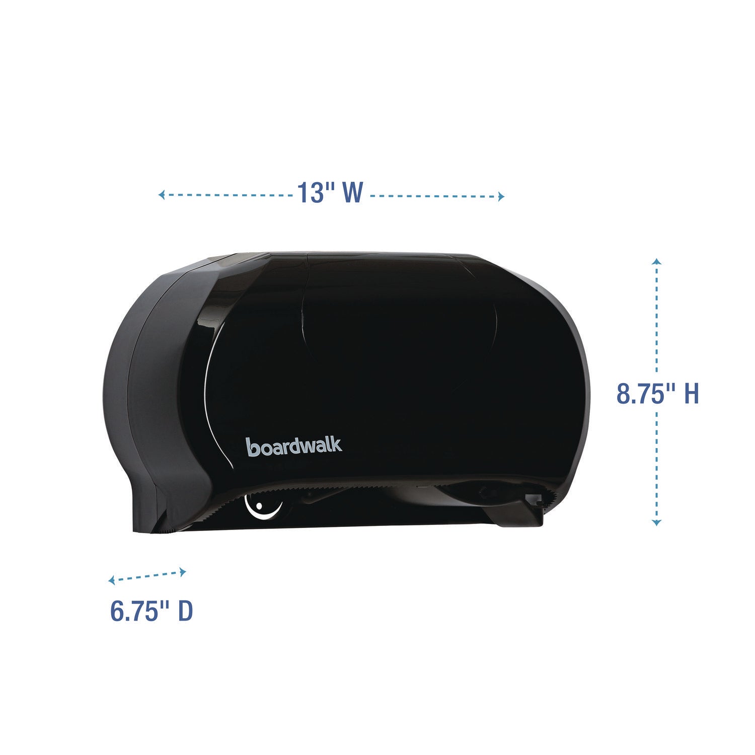 Standard Twin Toilet Tissue Dispenser, 13 x 6.75 x 8.75, Black - 2