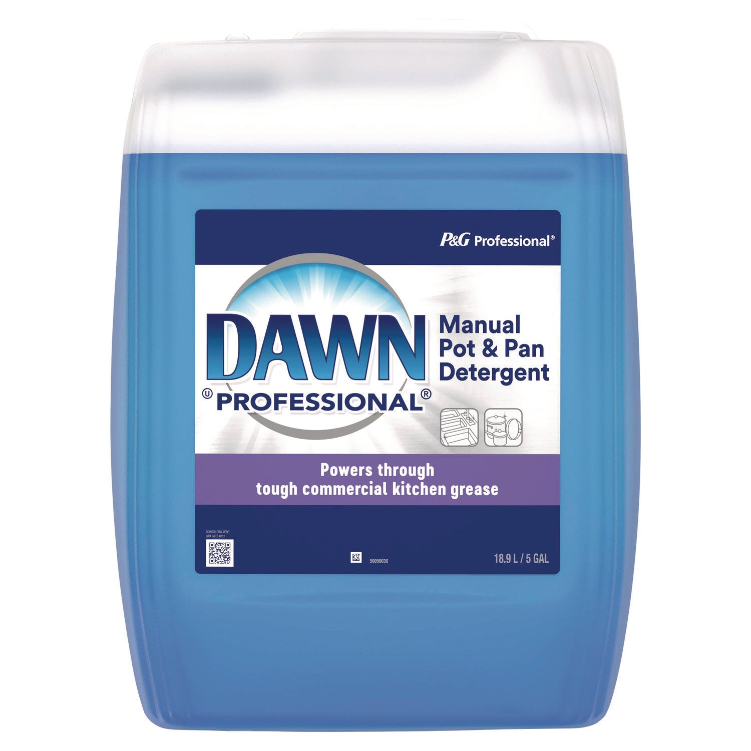 Professional Manual Pot and Pan Dish Detergent, Original Scent, 5 gal Bottle, 34/Pallet - 1