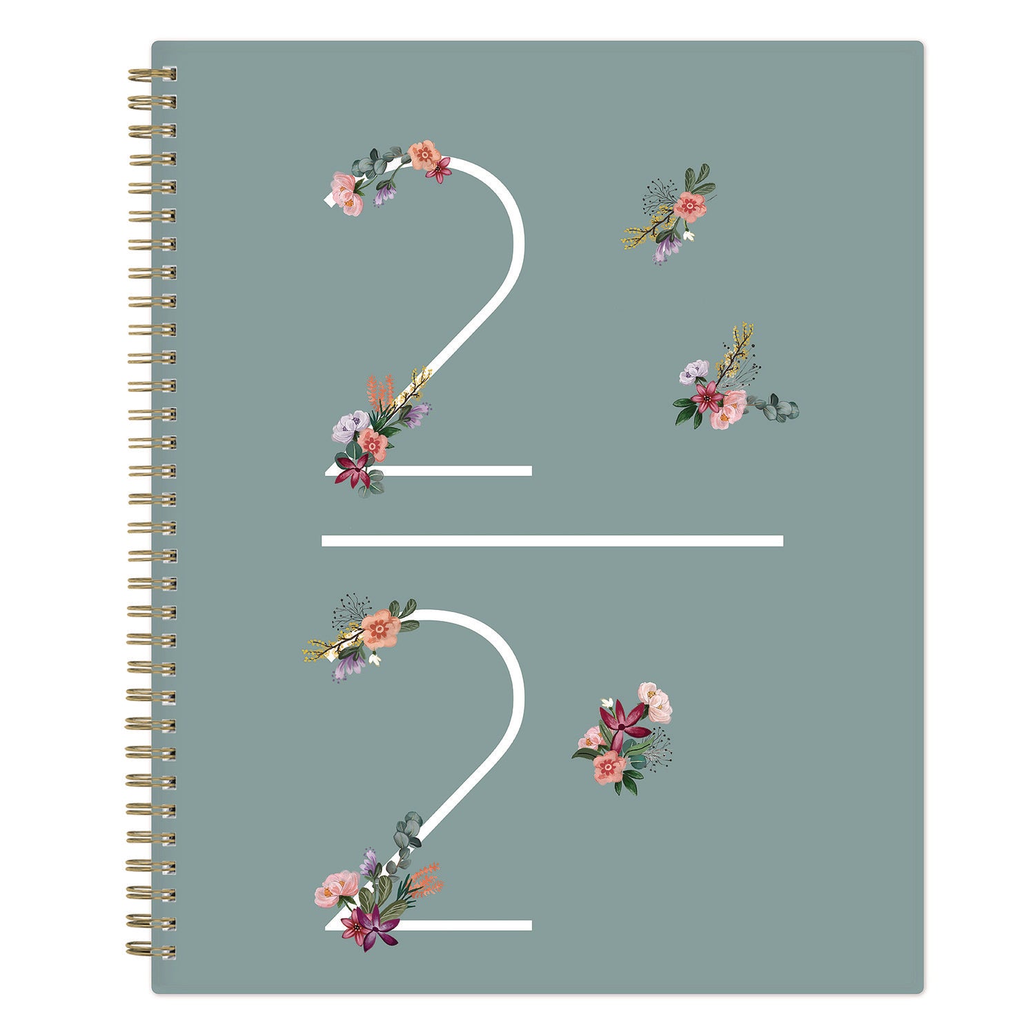 Greta Academic Year Weekly/Monthly Planner, Greta Floral Artwork, 11.5 x 8, Green Cover, 12-Month (July-June): 2022-2023 - 2