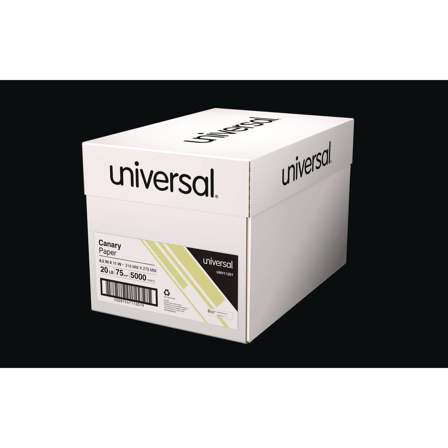 Deluxe Colored Paper, 20 lb Bond Weight, 8.5 x 11, Canary, 500/Ream - 2