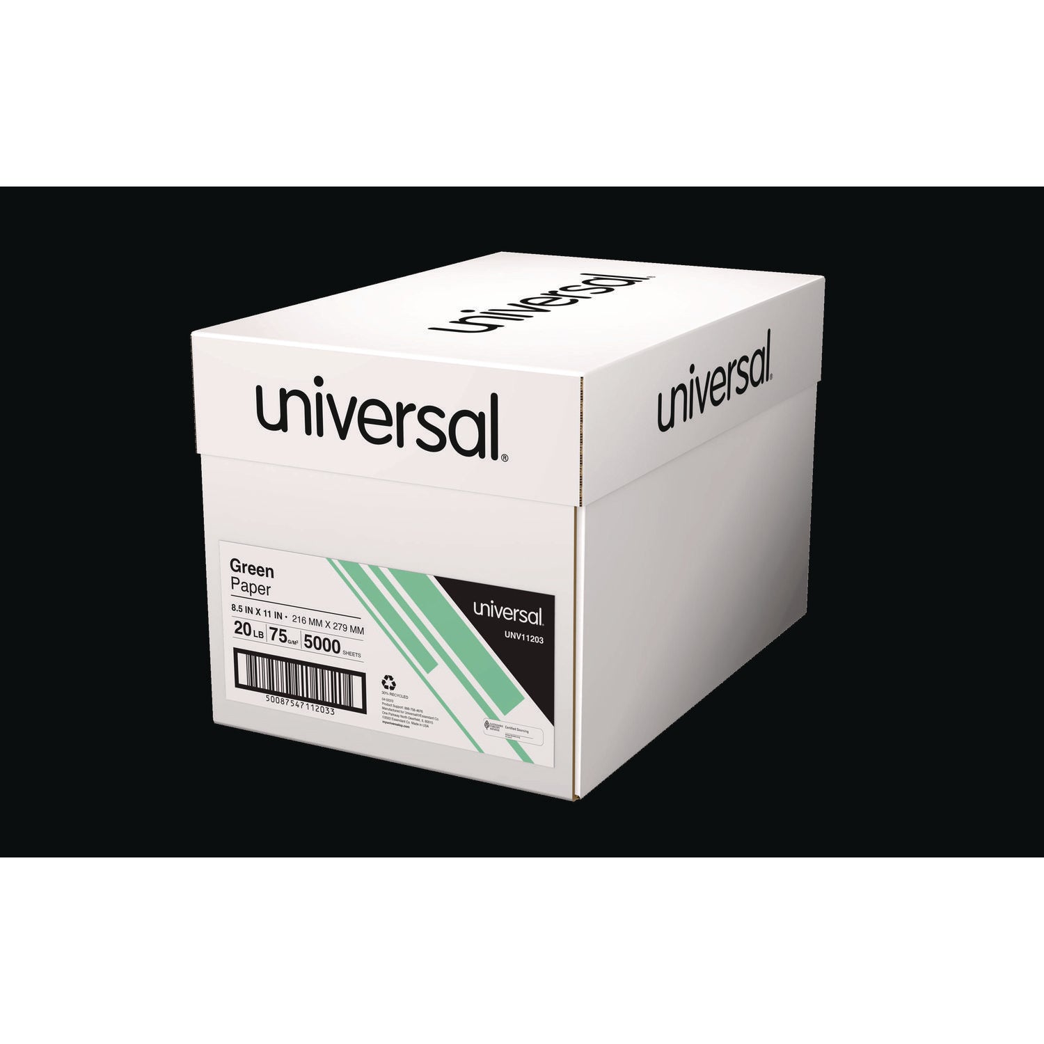 Deluxe Colored Paper, 20 lb Bond Weight, 8.5 x 11, Green, 500/Ream - 2
