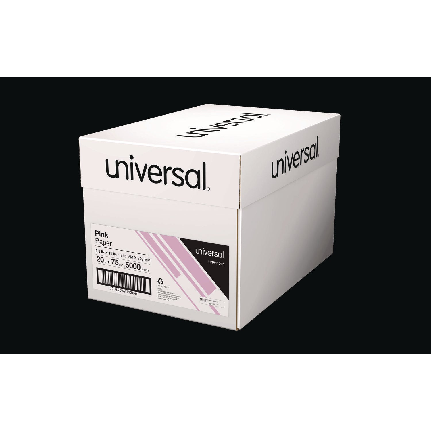 Deluxe Colored Paper, 20 lb Bond Weight, 8.5 x 11, Pink, 500/Ream - 2