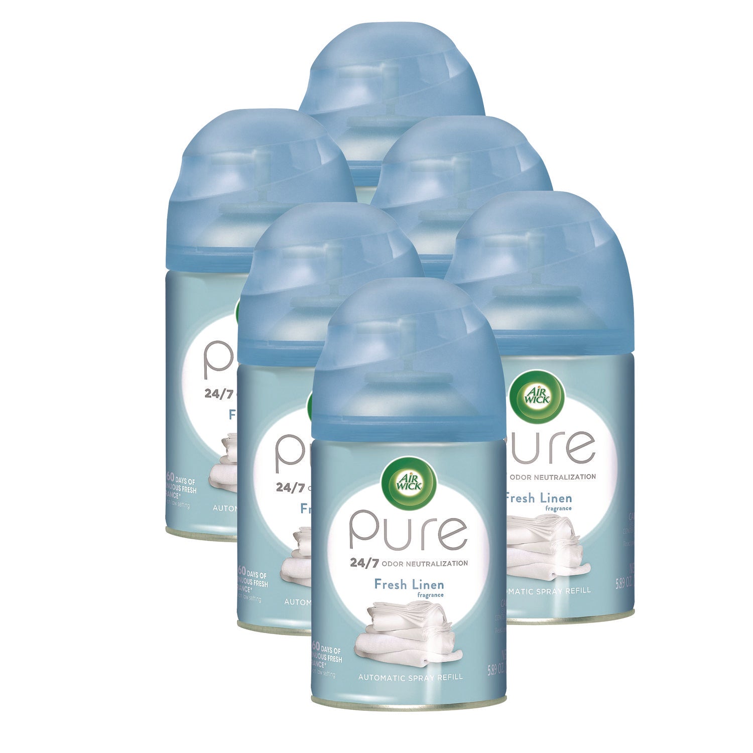 Freshmatic Ultra Spray Refill, Fresh Linen, Aerosol, 5.89 oz Aerosol Spray, 6/Carton - 1