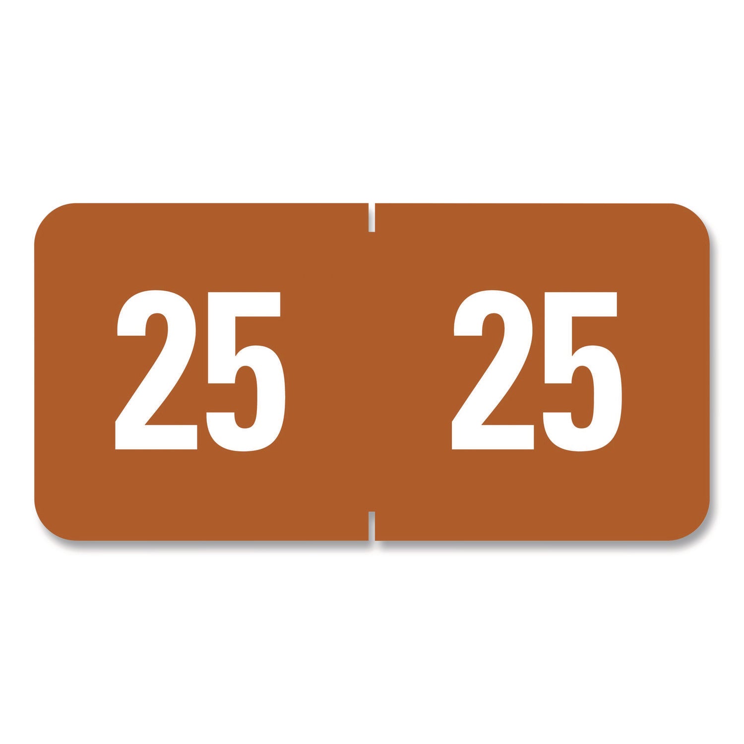 Smead ETS Color-Coded Year Labels - 1/2" Height x 1" Width - Brown - 1 Pack - Self-adhesive - 1