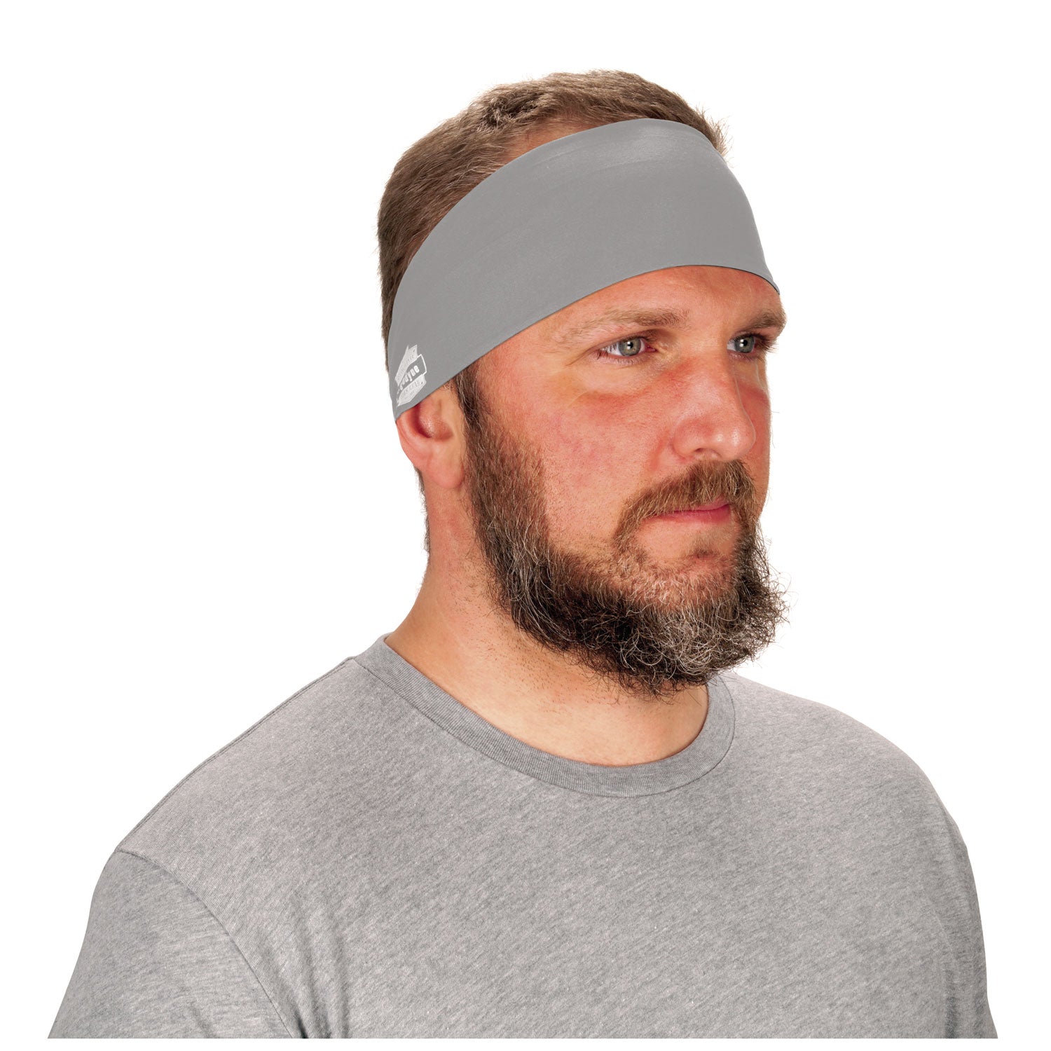 Chill-Its 6634 Performance Knit Cooling Headband, Polyester/Spandex, One Size Fits Most, Gray - 2