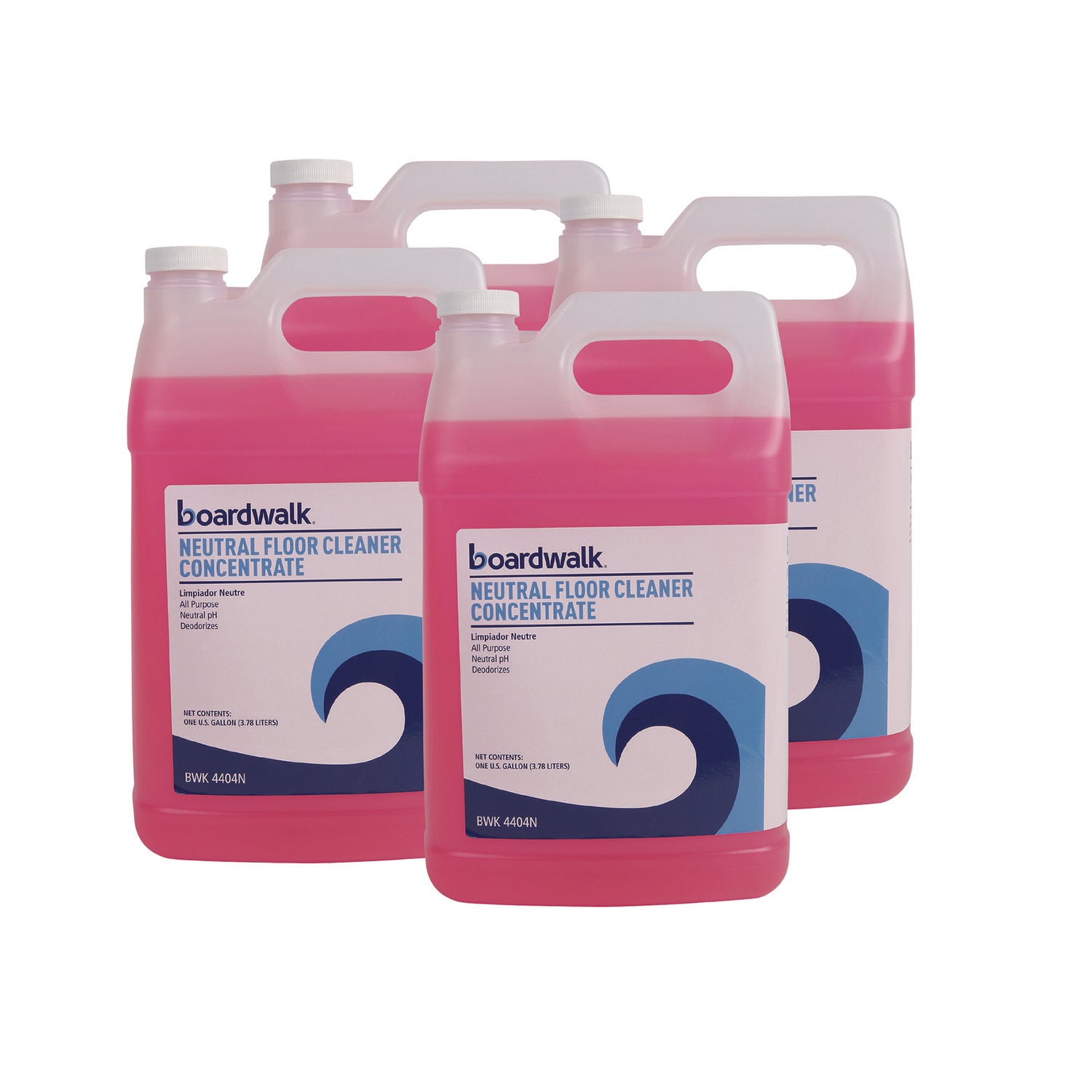 Neutral Floor Cleaner Concentrate, Lemon Scent, 1 gal Bottle, 4/Carton - 1