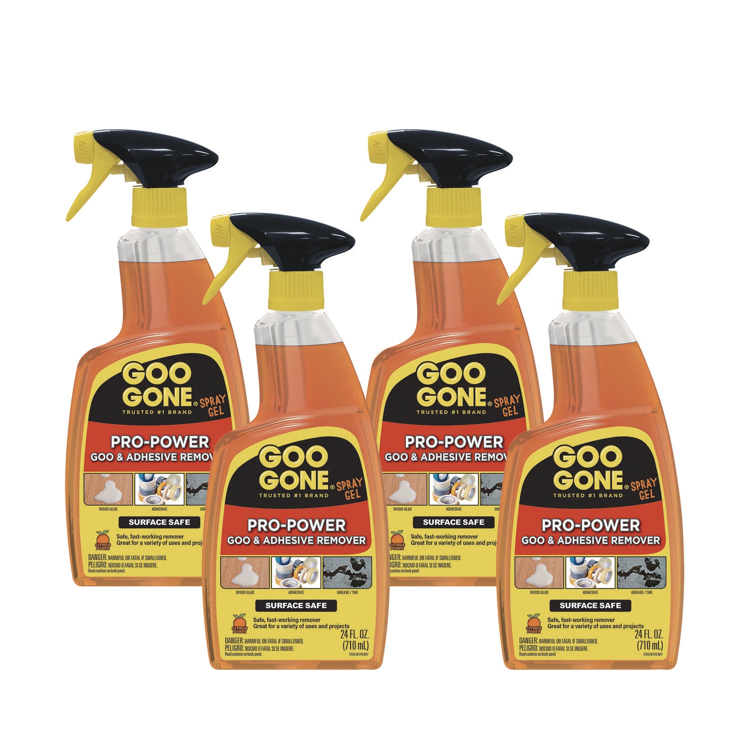 Pro-Power Cleaner, Citrus Scent, 24 oz Spray Bottle, 4/Carton - 1