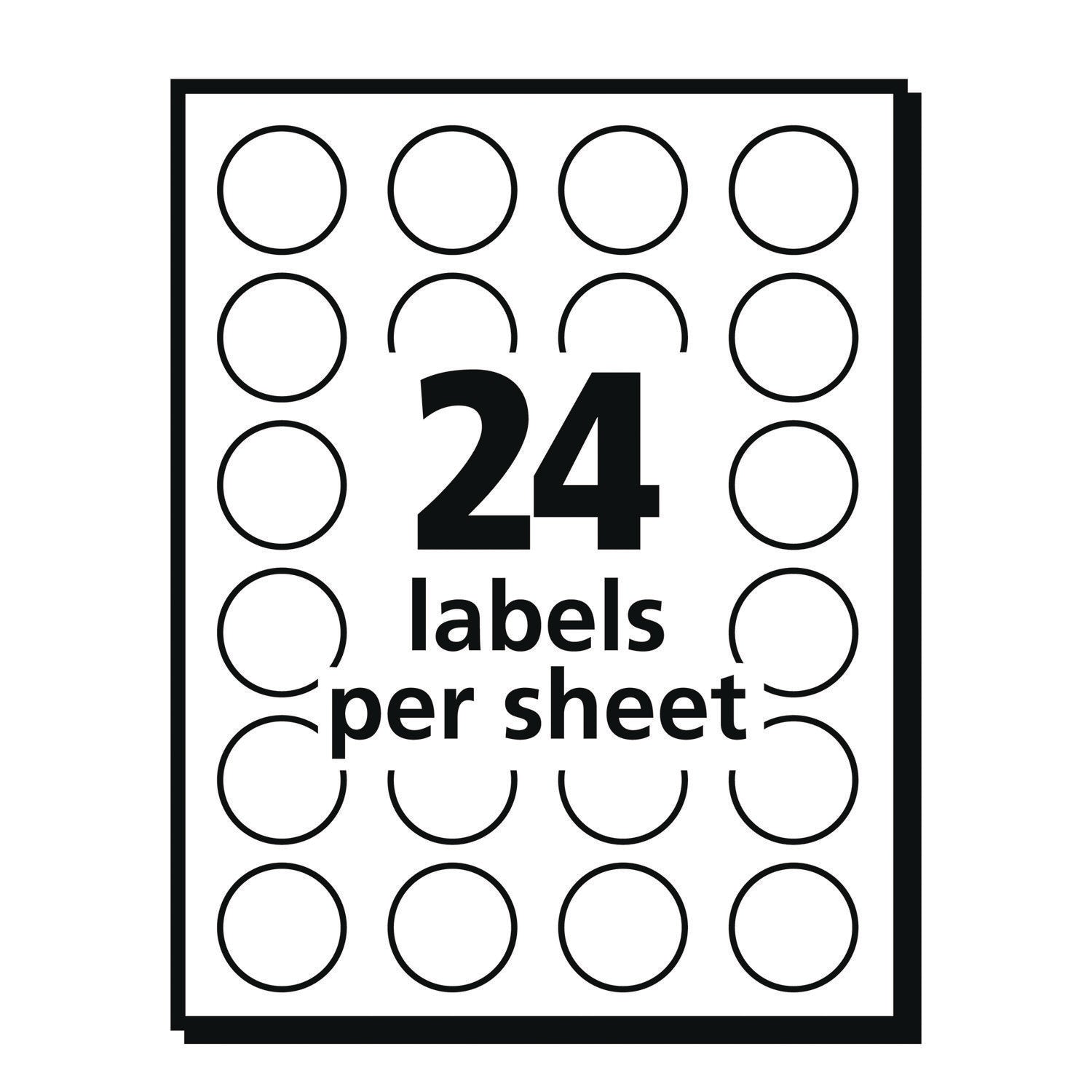 Printable Self-Adhesive Removable Color-Coding Labels, 0.75" dia, Green, 24/Sheet, 42 Sheets/Pack, (5463) - 2