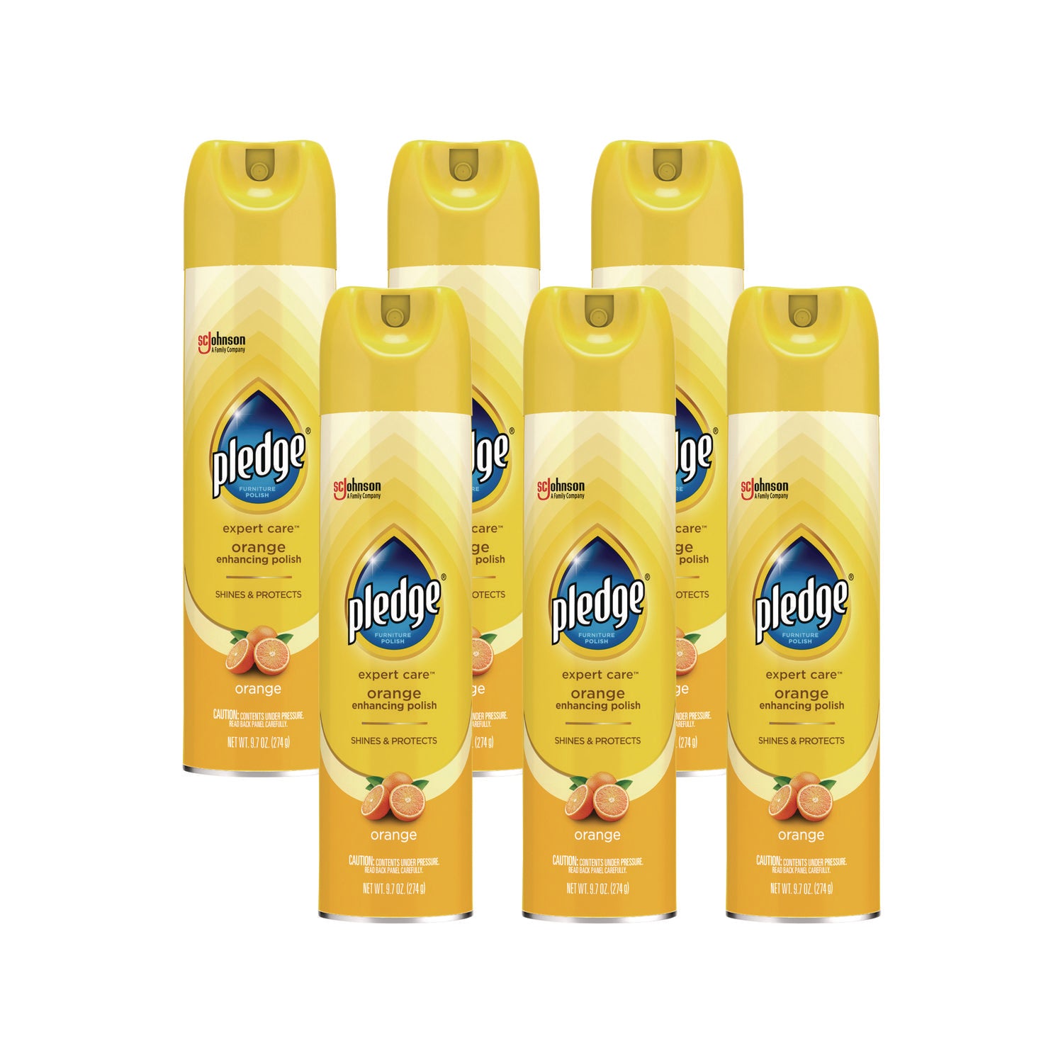 Furniture Polish, Orange, 9.7 oz Aerosol Spray, 6/Carton - 1