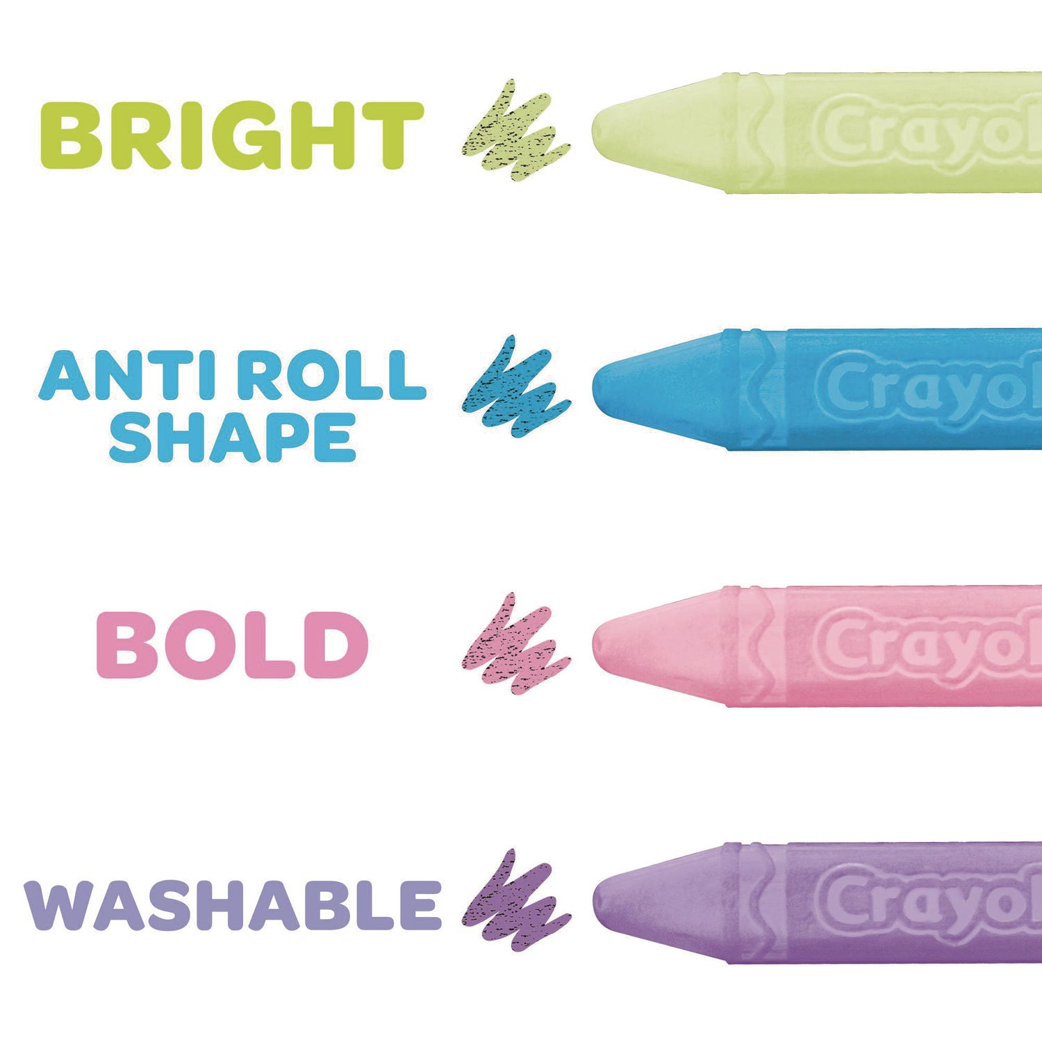 Crayola Washable Sidewalk Chalk - 4" Length - Assorted - 24 / Box - 2