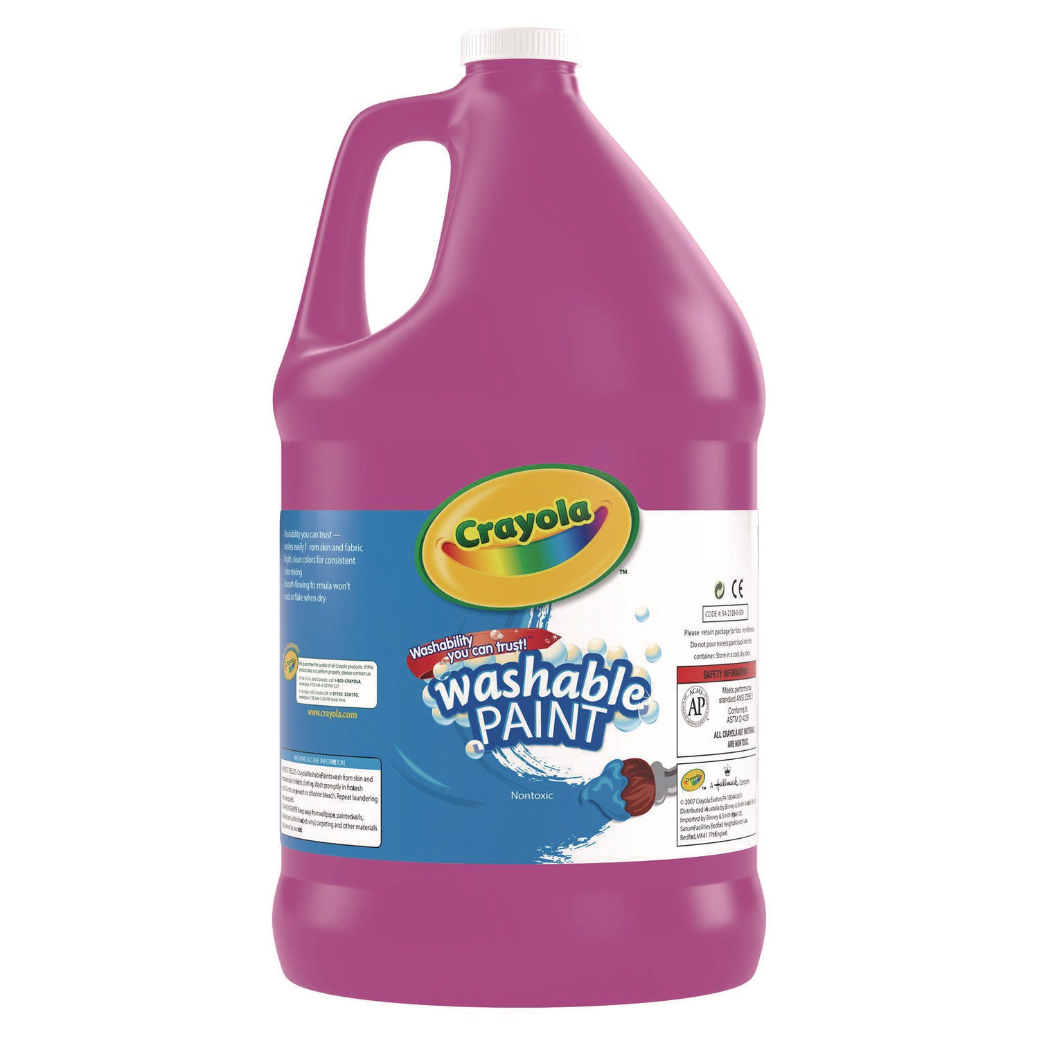 Washable Paint, Magenta, 1 gal Bottle - 2
