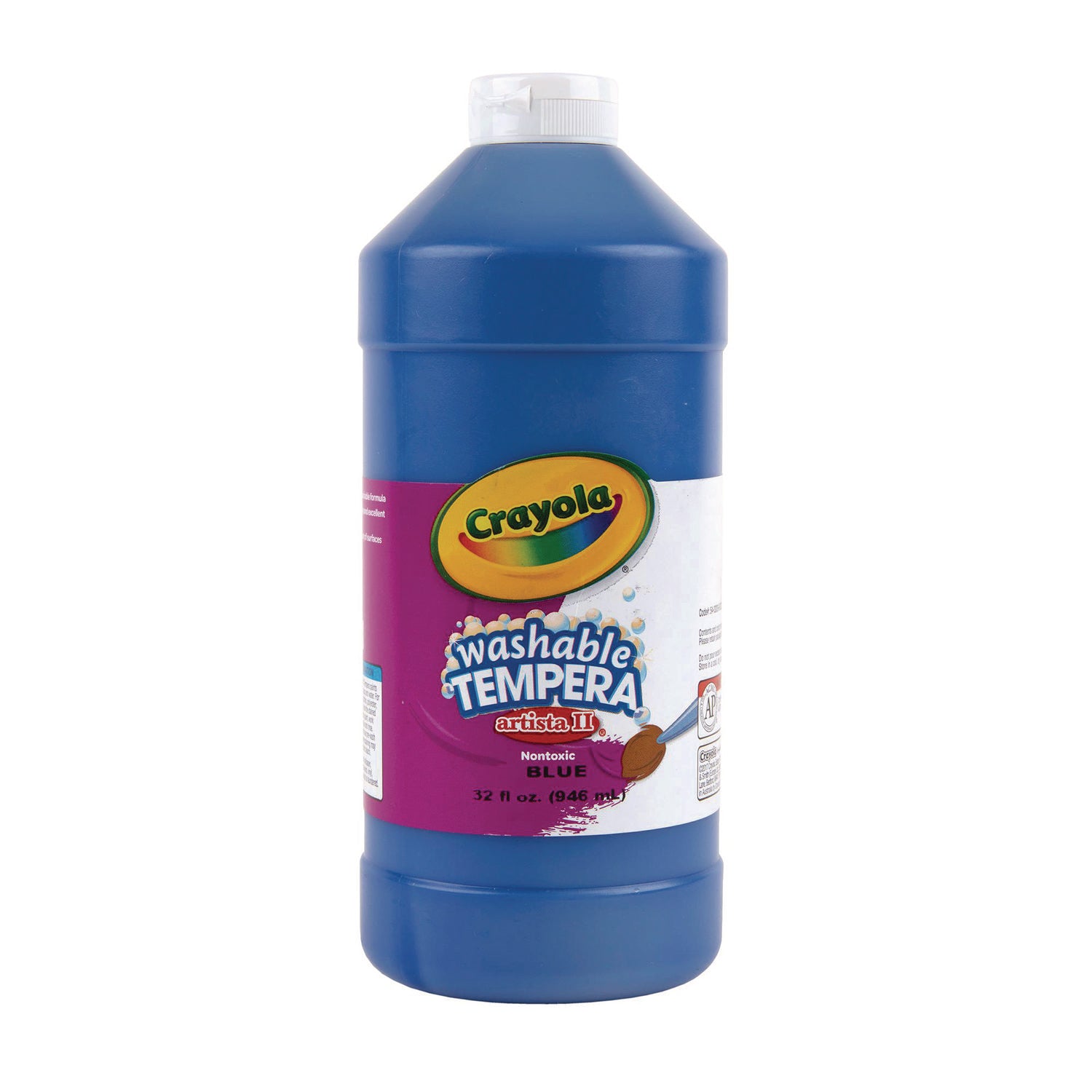 Artista II Washable Tempera Paint, Blue, 32 oz Bottle - 1