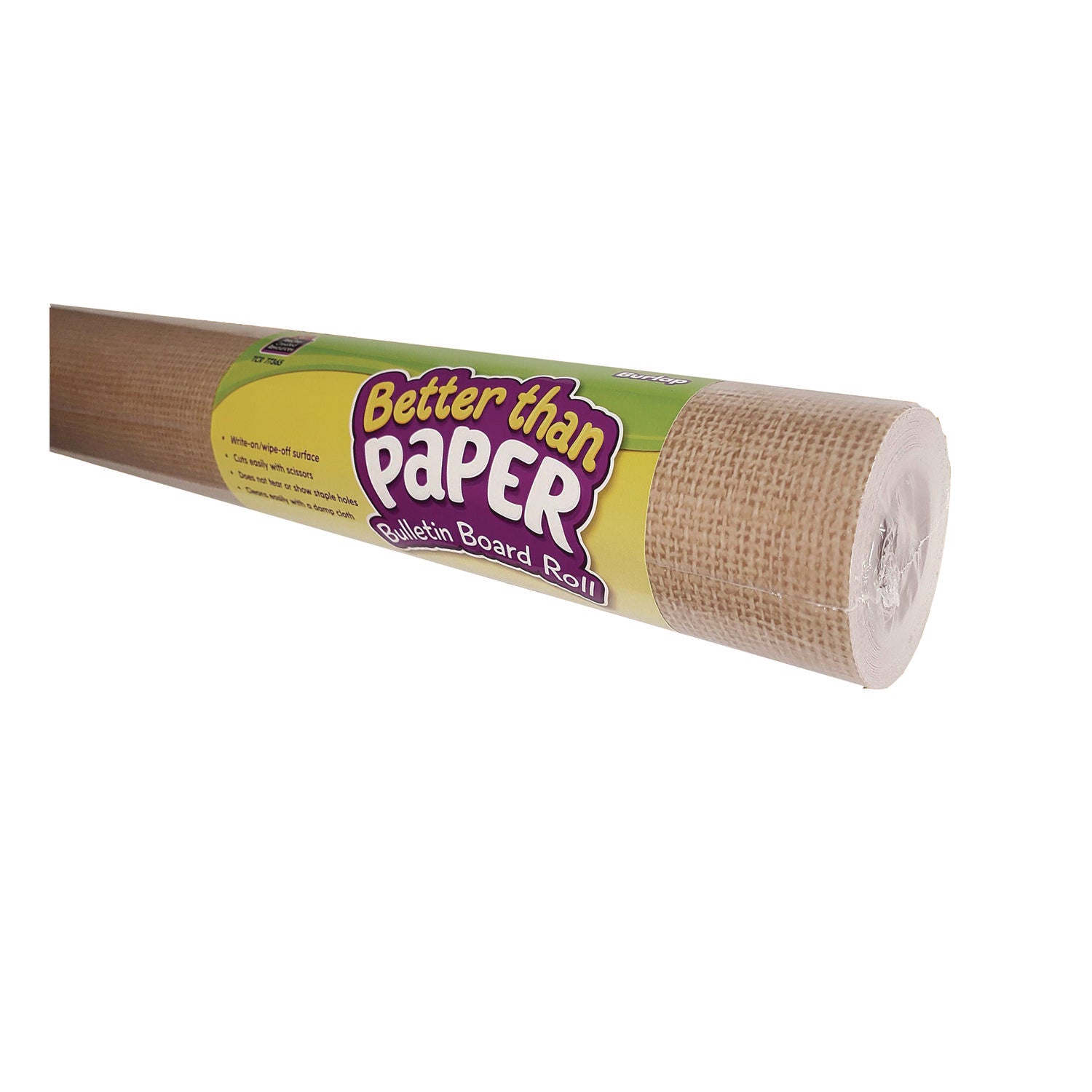 Better Than Paper Bulletin Board Roll, 4 ft x 12 ft, Burlap - 1