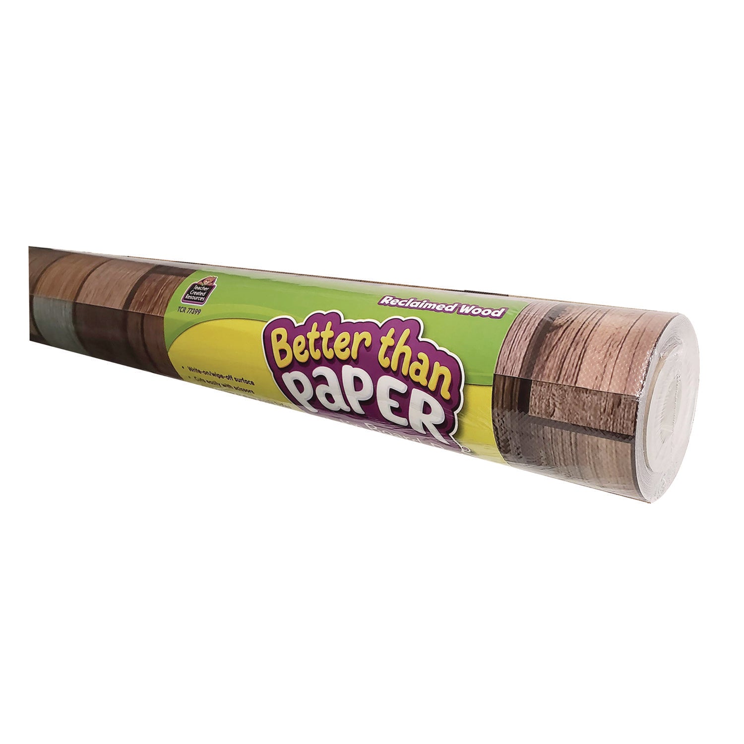 Better Than Paper Bulletin Board Roll, 4 ft x 12 ft, Reclaimed Wood - 1