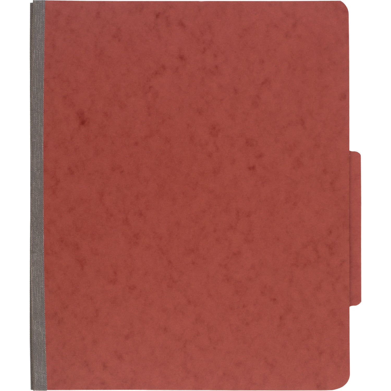Pressboard Classification Folders, 2" Expansion, 1 Divider, 4 Fasteners, Letter Size, Earth Red Exterior, 10/Box - 2