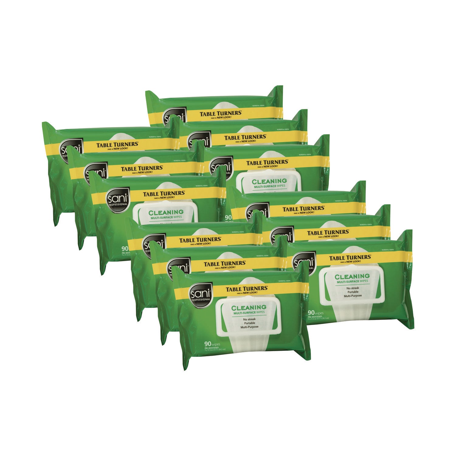 Multi-Surface Cleaning Wipes, 1-Ply, 11.5 x 7, Fresh Scent, White, 90 Wipes/Pack, 12 Packs/Carton - 1