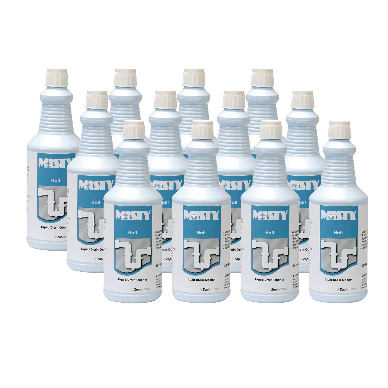 Halt Liquid Drain Opener, 32 oz Bottle, 12/Carton - 1