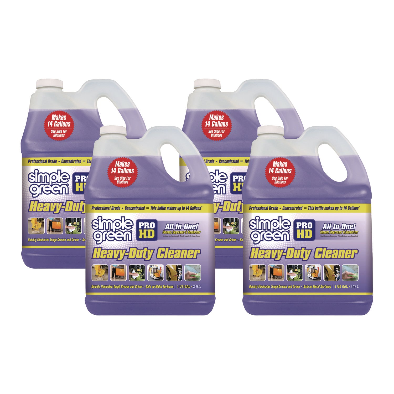 Pro HD Heavy-Duty Cleaner, Unscented, 1 gal Bottle, 4/Carton - 1