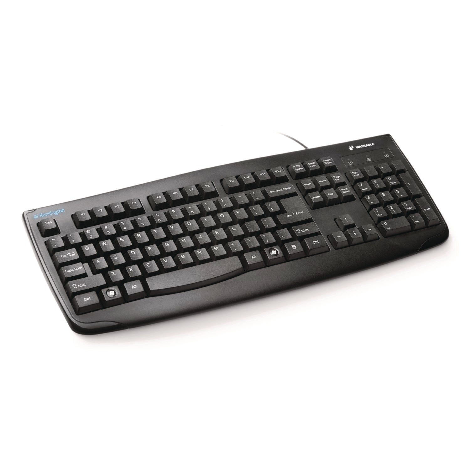 Pro Fit USB Washable Keyboard, 104 Keys, Black - 1
