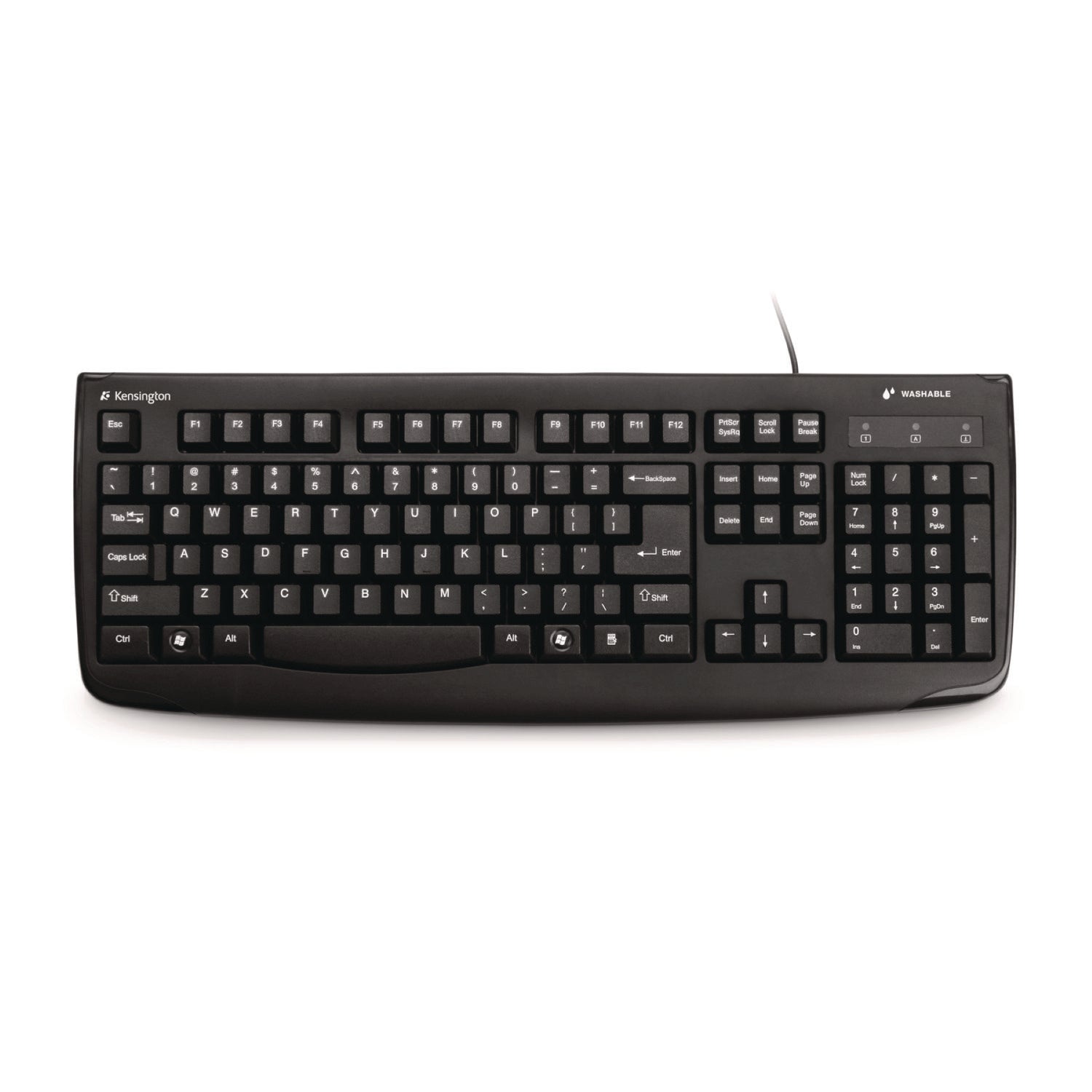 Pro Fit USB Washable Keyboard, 104 Keys, Black - 2