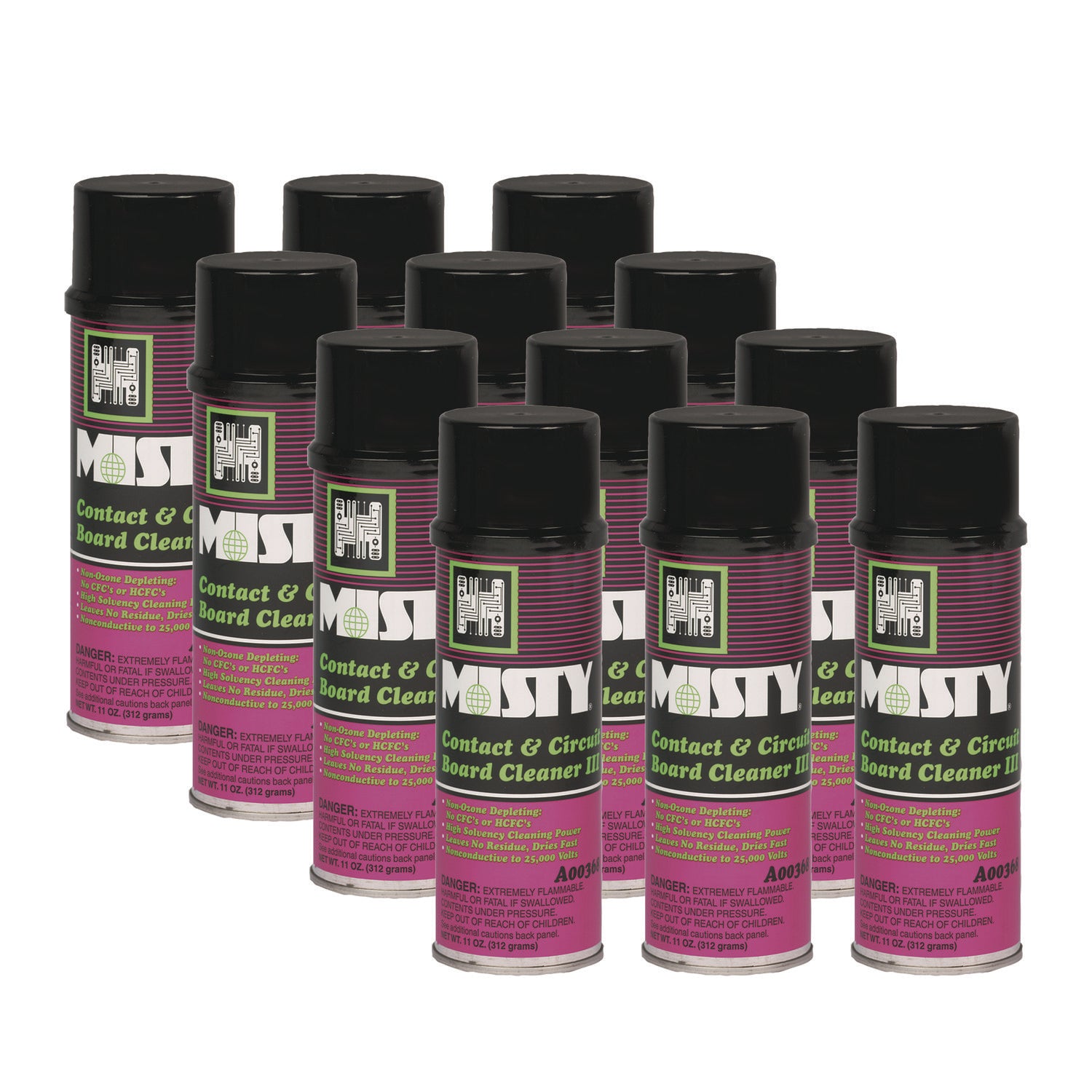 Contact and Circuit Board Cleaner III, 16 oz Aerosol Spray, 12/Carton - 1