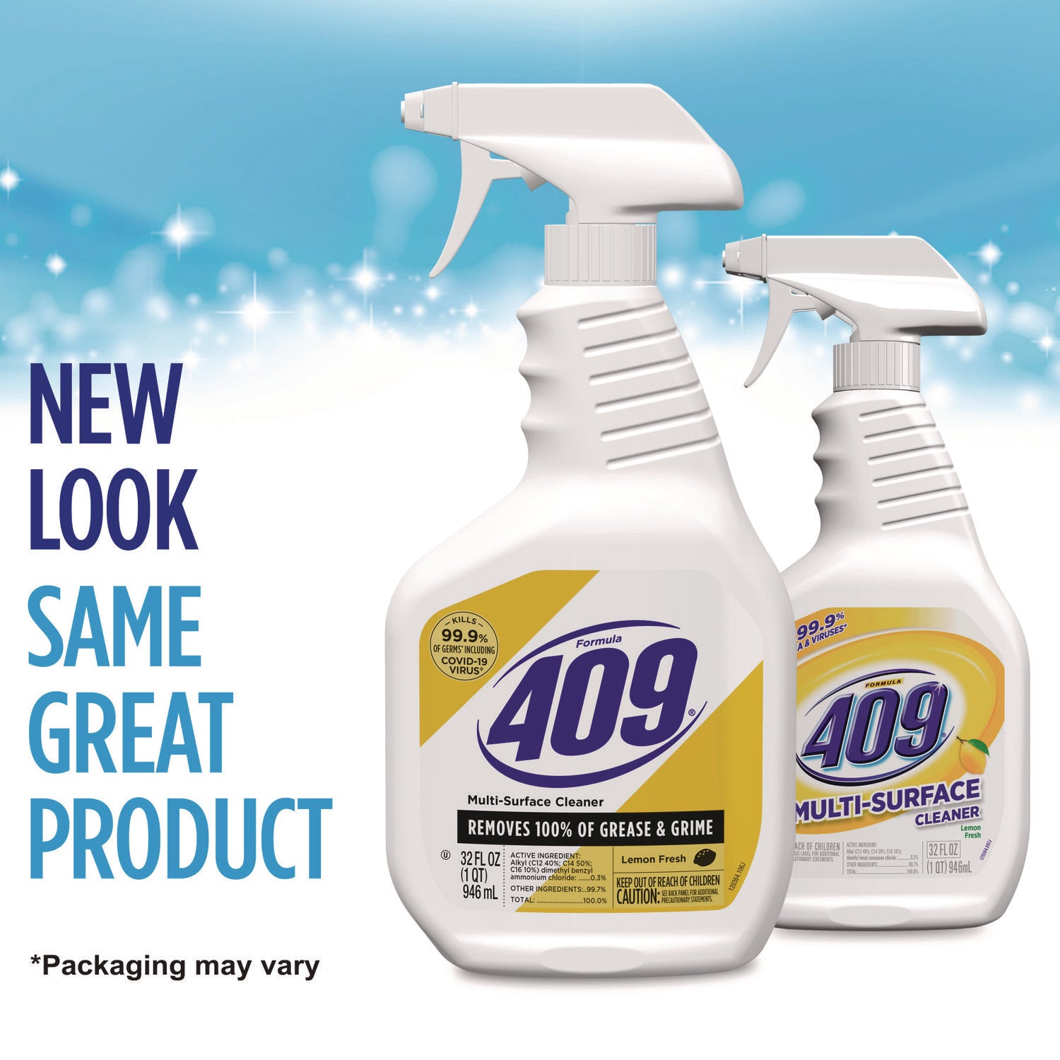 Multi-Surface Cleaner, Lemon, 32 oz Spray Bottle, 9/Carton - 2