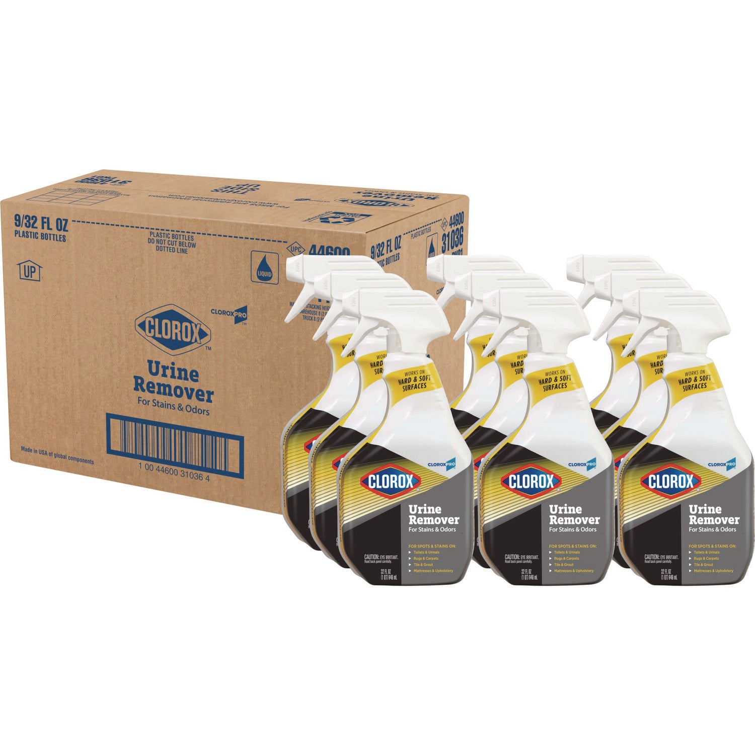 Urine Remover for Stains and Odors, 32 oz Spray Bottle, 9/Carton - 8