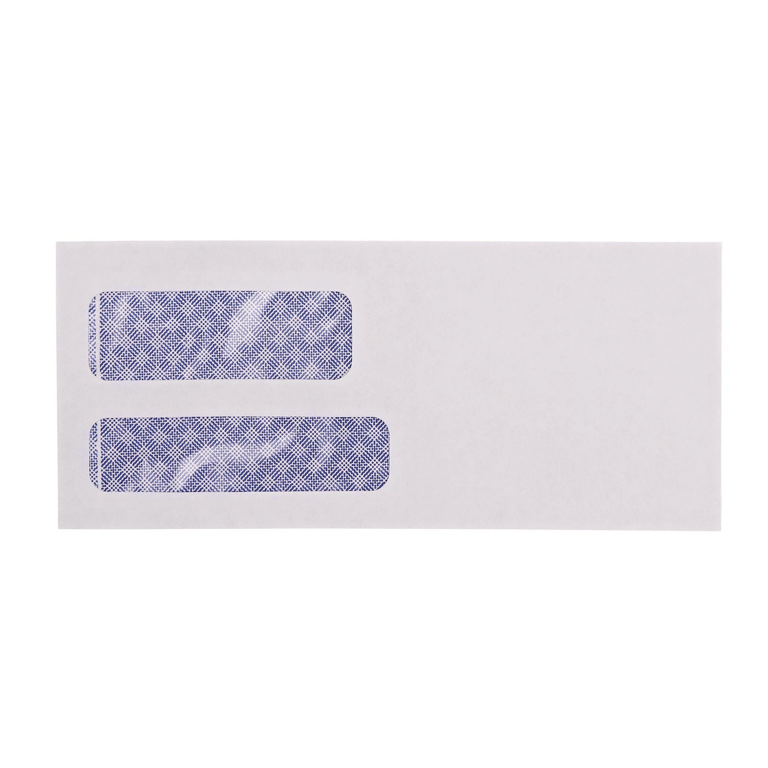 Double Window Business Envelope, #9, Commercial Flap, Gummed Closure, 3.88 x 8.88, White, 500/Box - 1