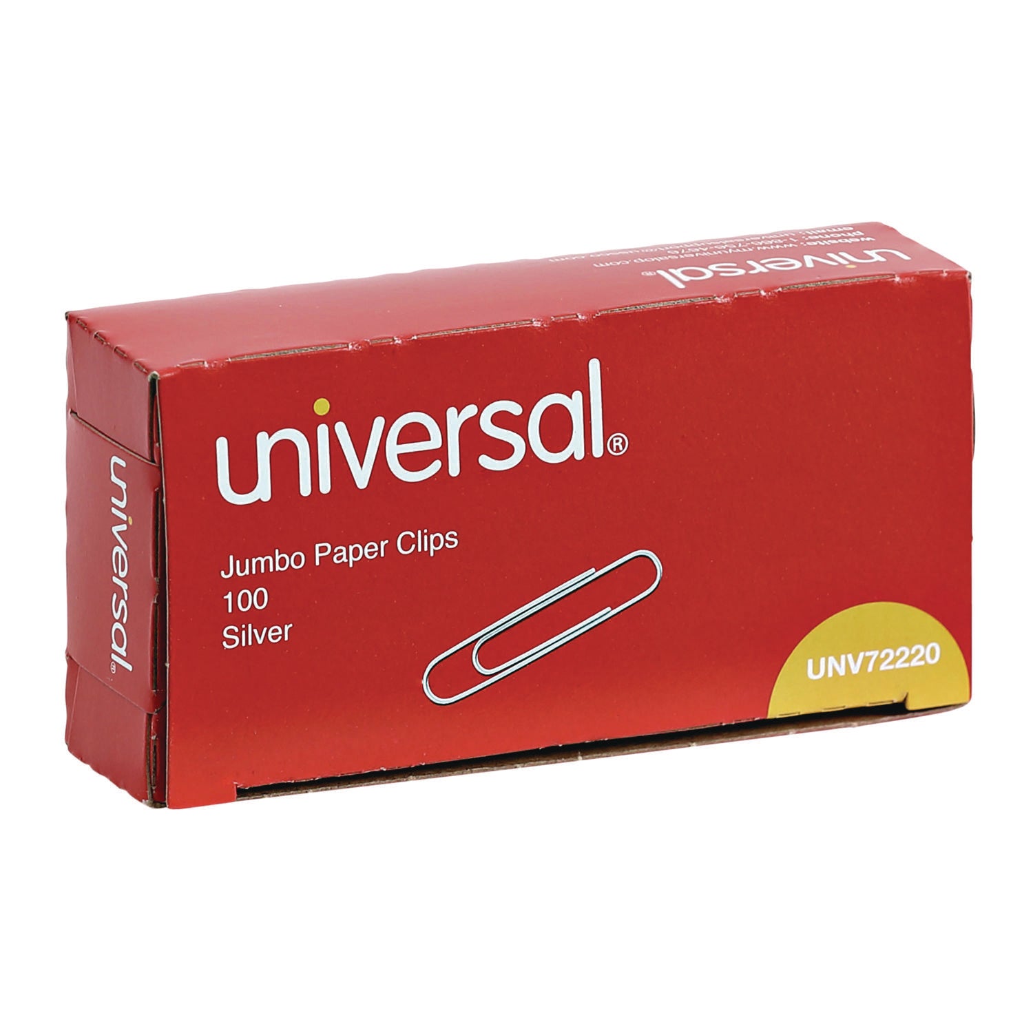 Paper Clips, Jumbo, Smooth, Silver, 100 Clips/Box, 10 Boxes/Pack - 2