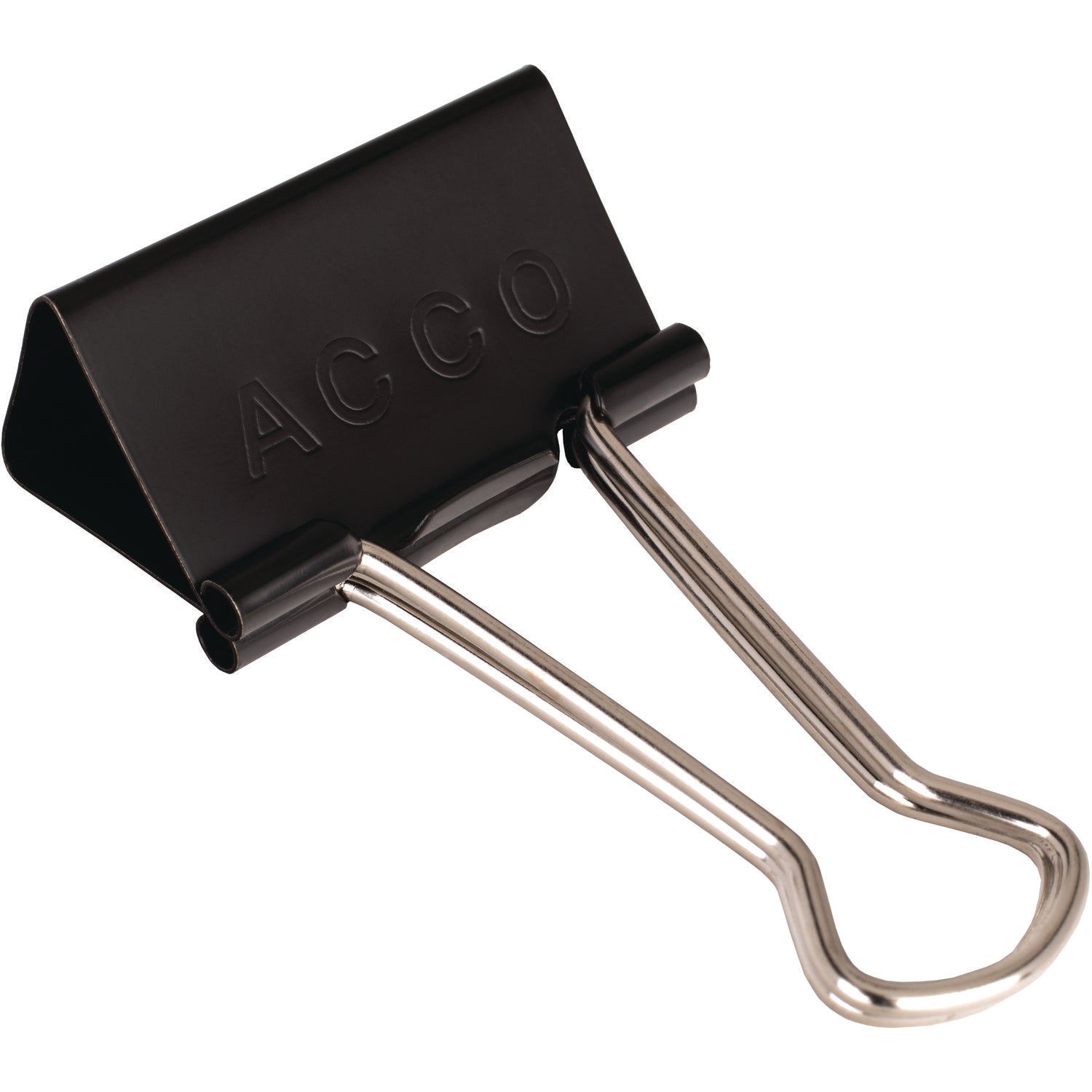 Binder Clips, Medium, Black/Silver, Dozen - 2