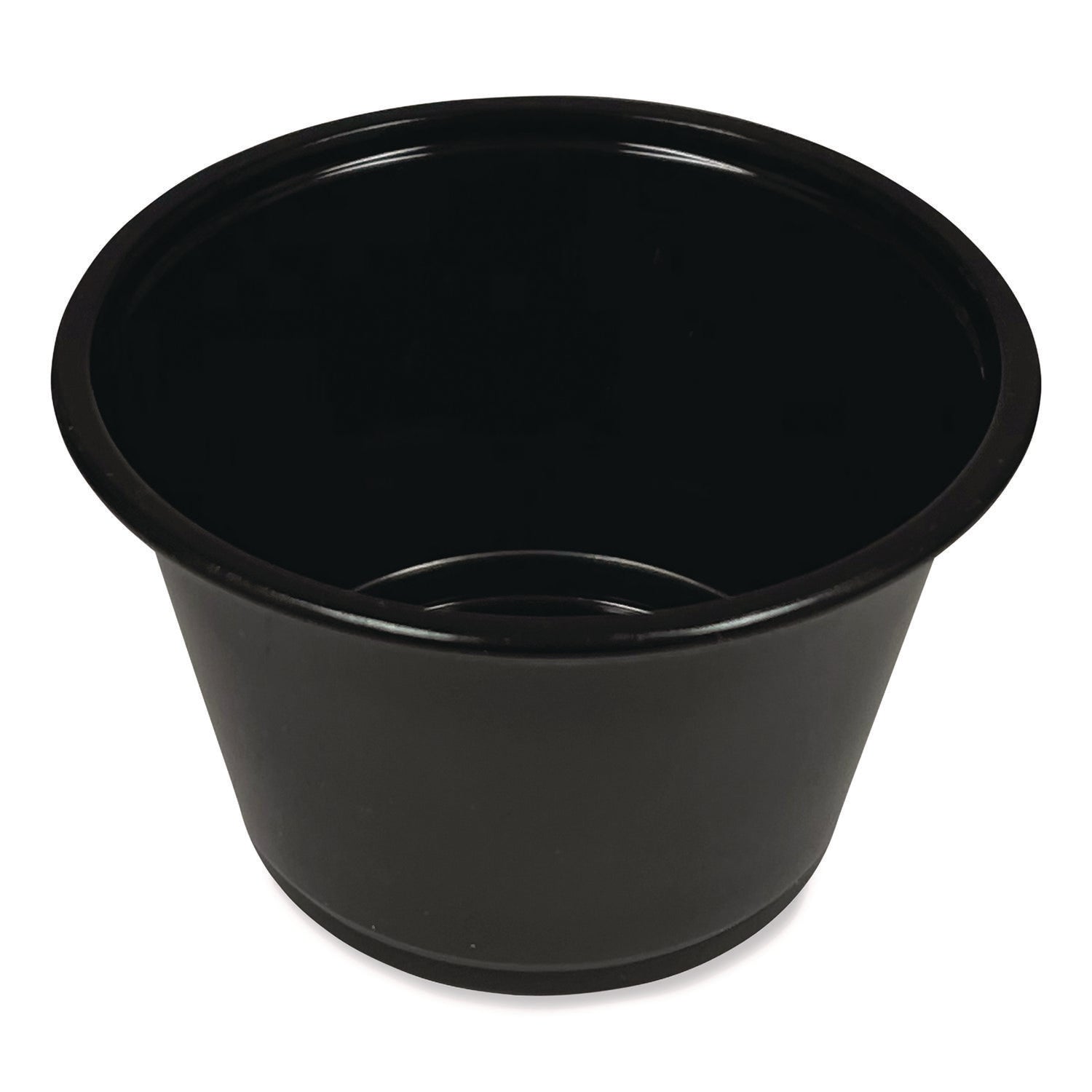 Souffle/Portion Cups, 4 oz, Polypropylene, Black, 2,500/Carton - 1