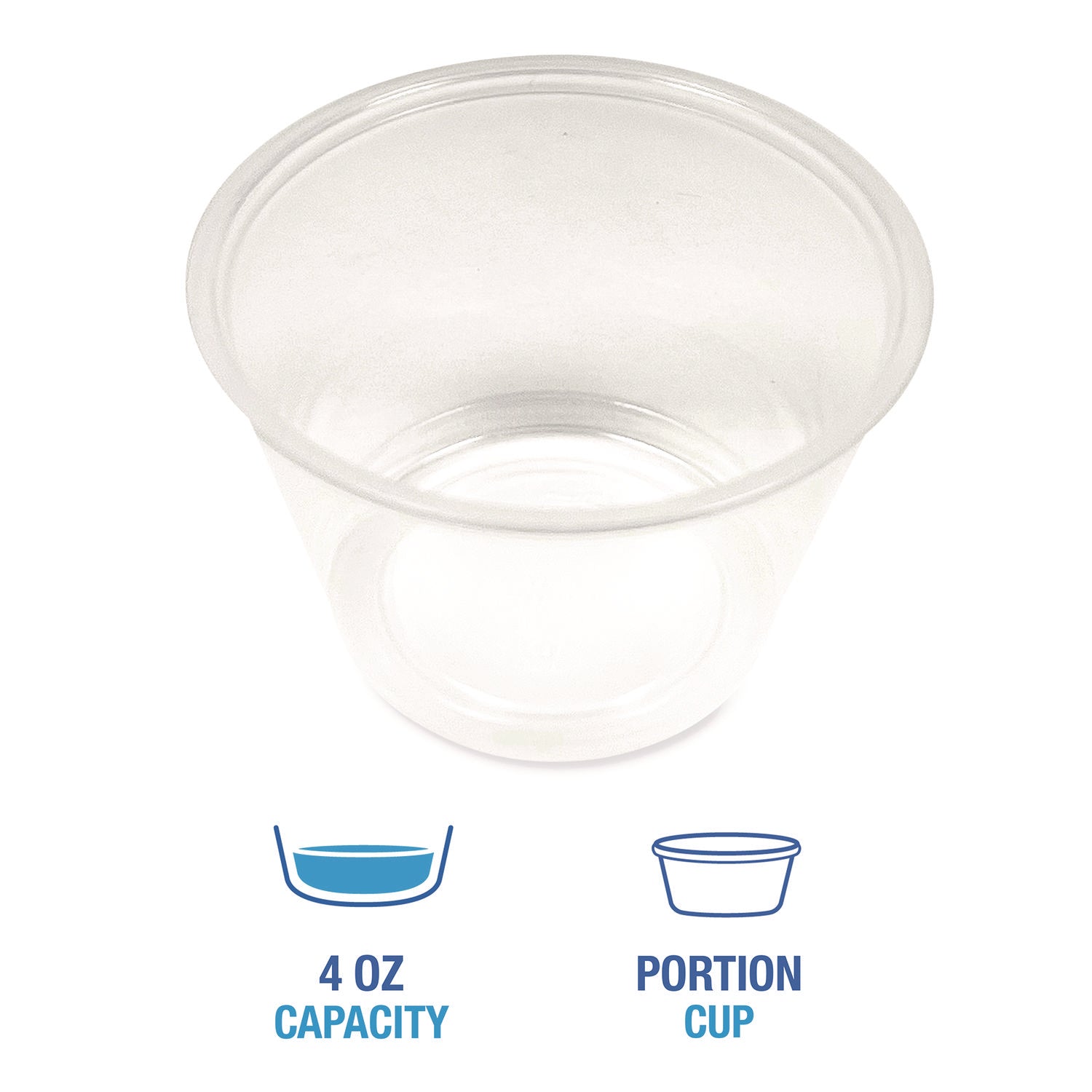 Souffle/Portion Cups, 4 oz, Polypropylene, Translucent, 2,500/Carton - 2