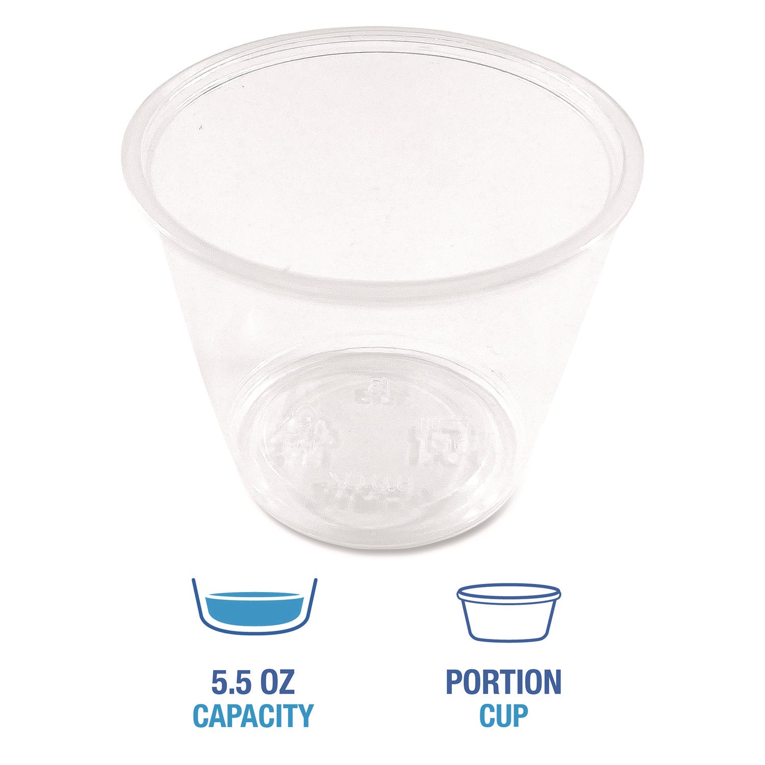 Souffle/Portion Cups, 5.5 oz Polypropylene, Translucent, 2,500/Carton - 2