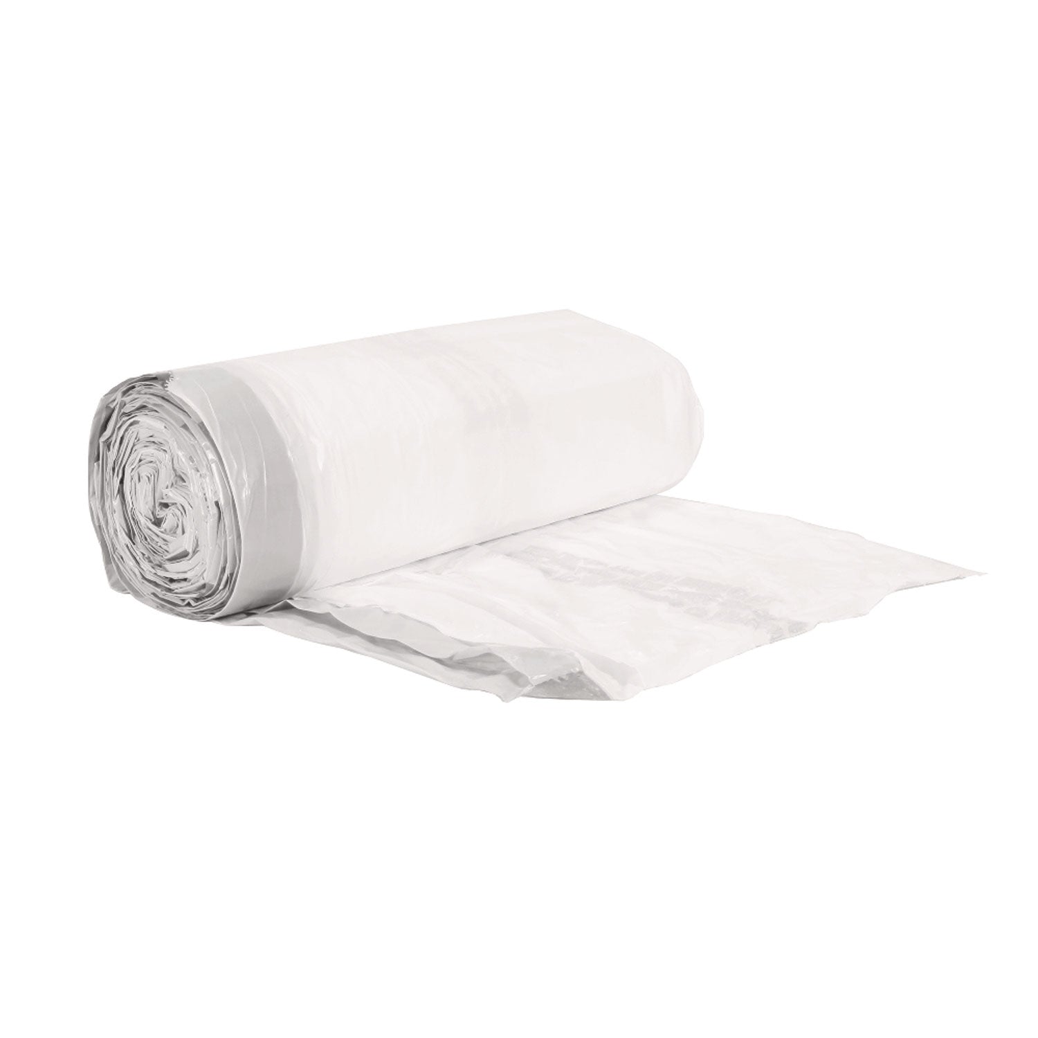 Drawstring Kitchen Bags, 13 gal, 0.8 mil, White, 50 Bags/Roll, 2 Rolls/Carton - 1