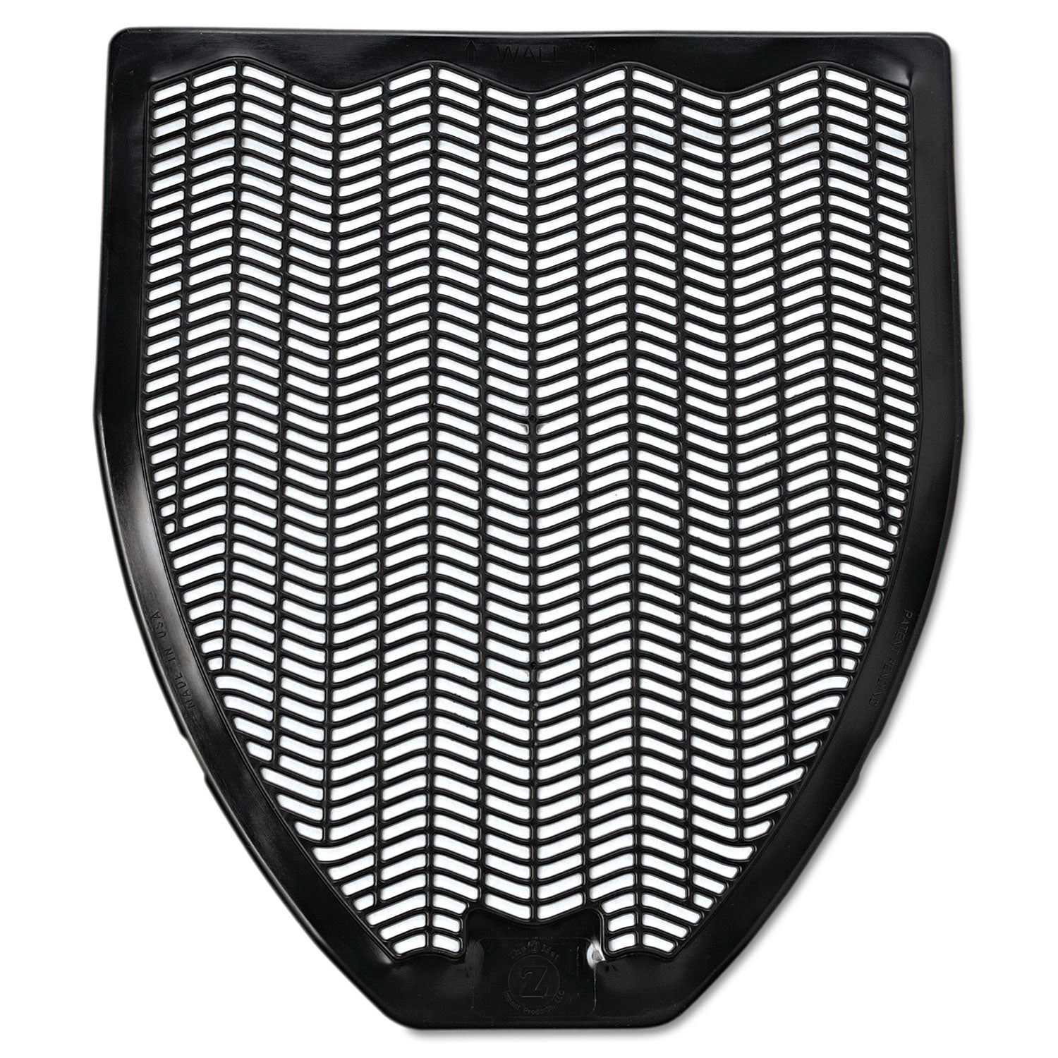 Disposable Urinal Floor Mat, Nonslip, Fresh Blast Scent, 17.5 x 20.38, Black, 6/Carton -