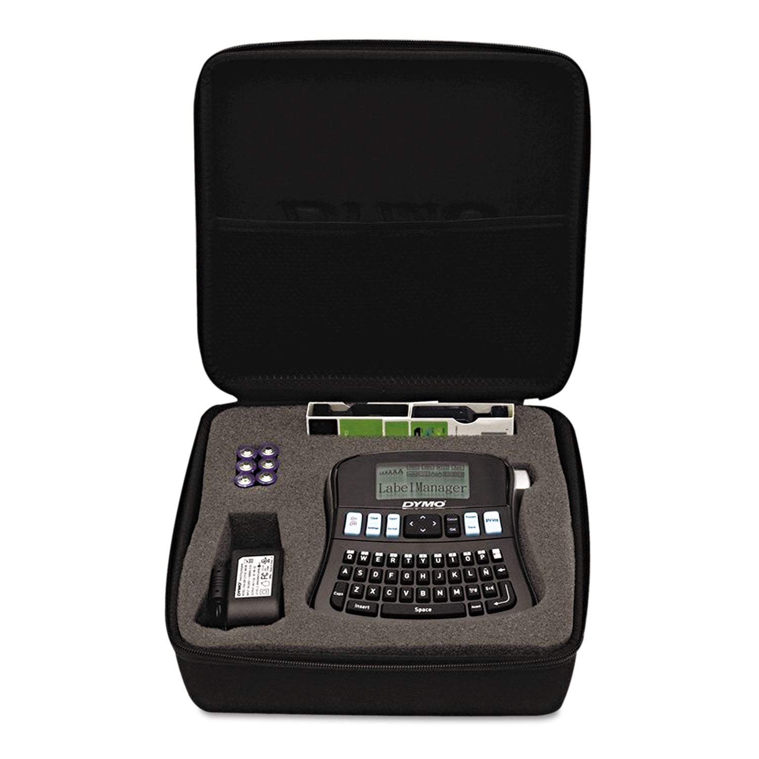 LabelManager 210D Label Maker Kit, 2 Lines, 6.1 x 6.5 x 2.5 -