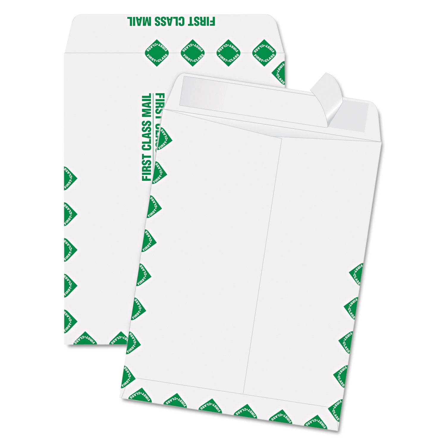 Redi-Strip Catalog Envelope, First Class, #10 1/2, Cheese Blade Flap, Redi-Strip Adhesive Closure, 9 x 12, White, 100/Box -