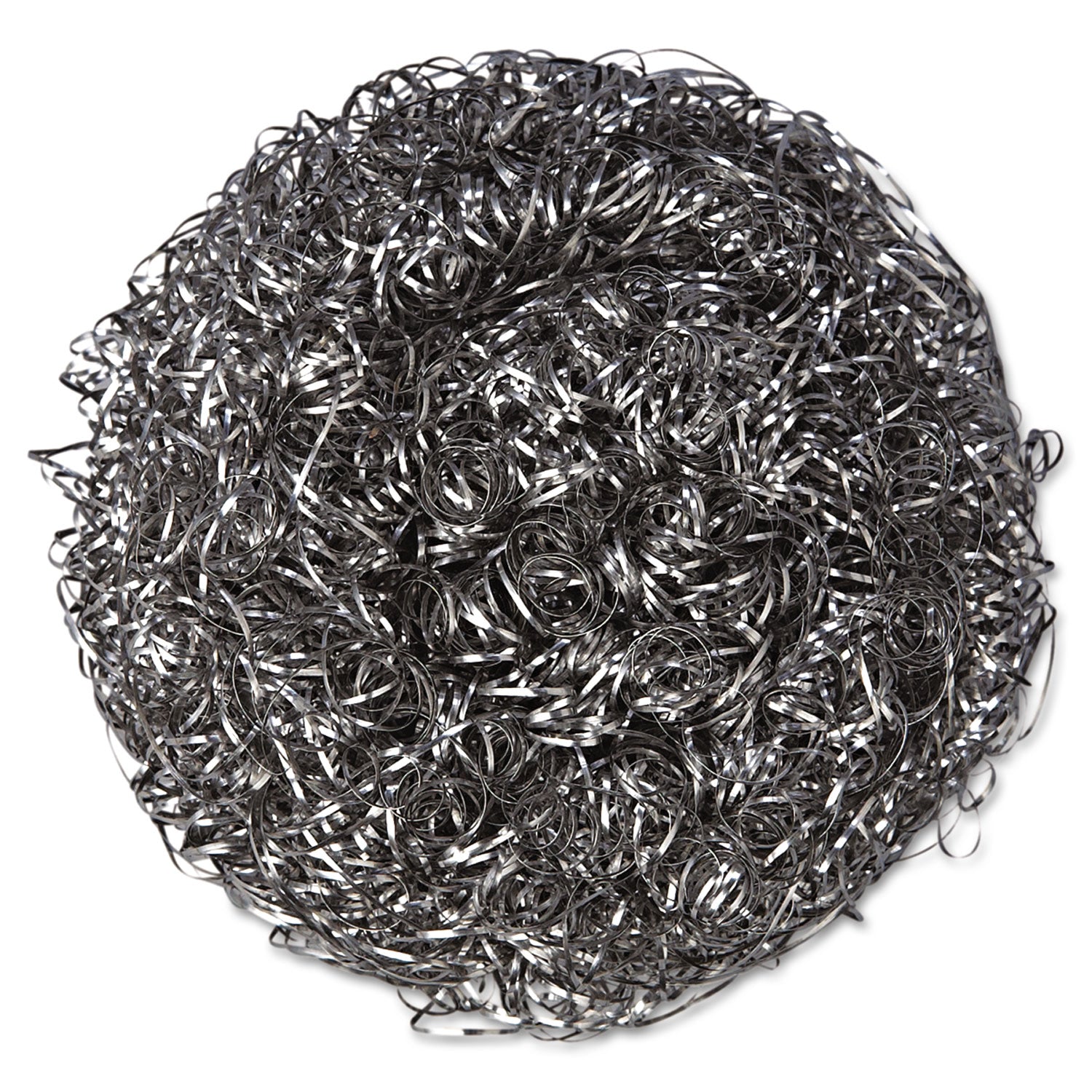 Stainless Steel Scrubbers, Large, 4 x 4, Steel Gray, 12 Scrubbers/Pack, 6 Packs/Carton -