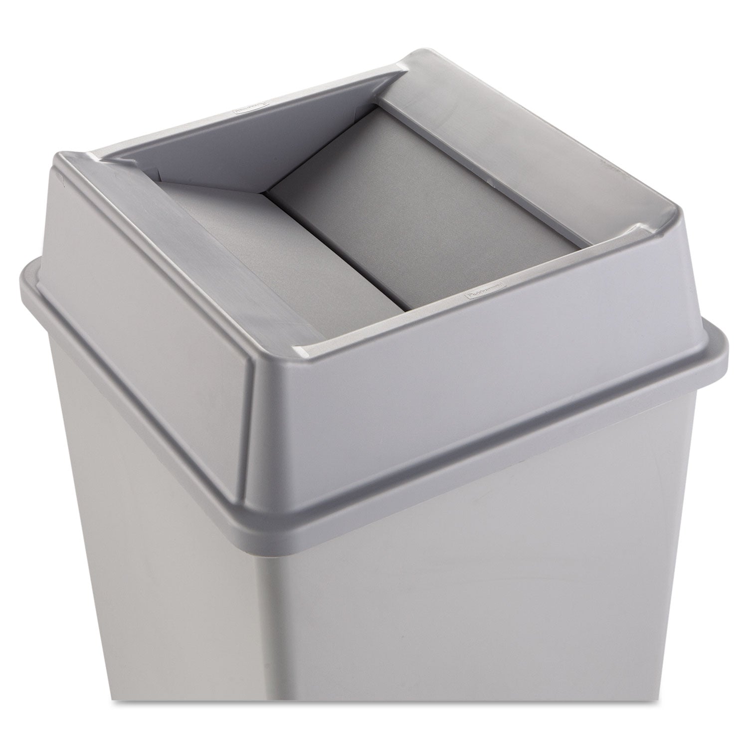untouchable-square-swing-top-lid-plastic-2013w-x-2013d-x-625h-gray_rcp2664gray - 1