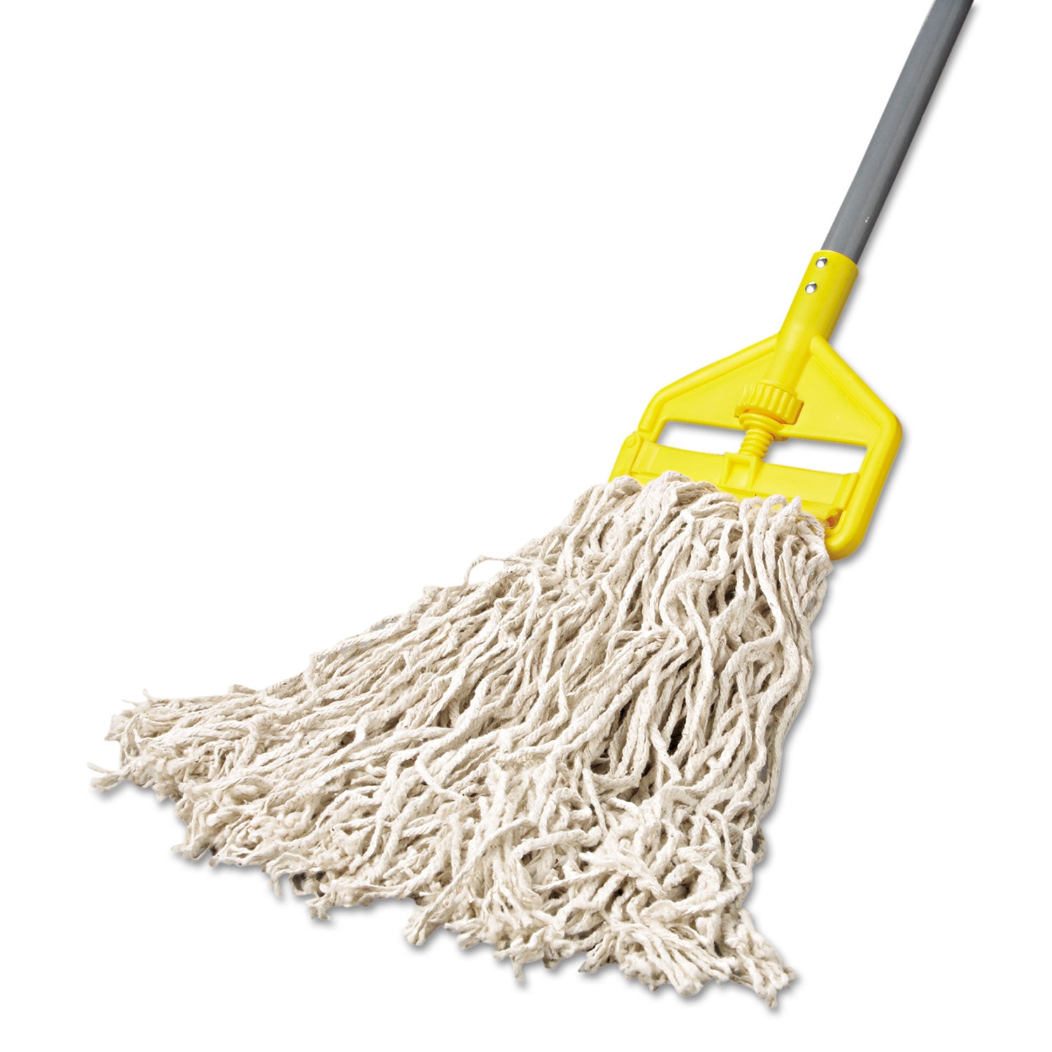 Economy Cut-End Cotton Wet Mop Head, 20oz, 1" Band, White, 12/Carton -