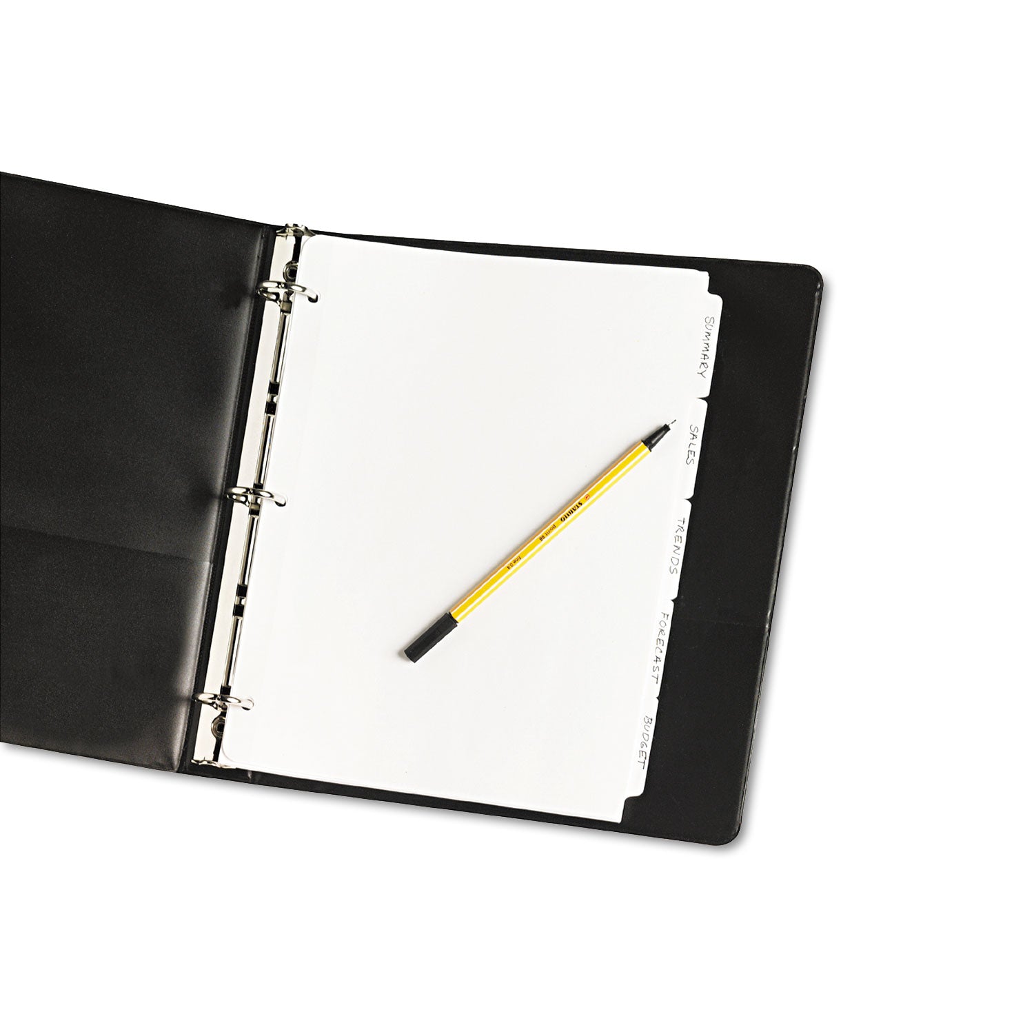 Write and Erase Plain-Tab Paper Dividers, 5-Tab, 11 x 8.5, White, 36 Sets -