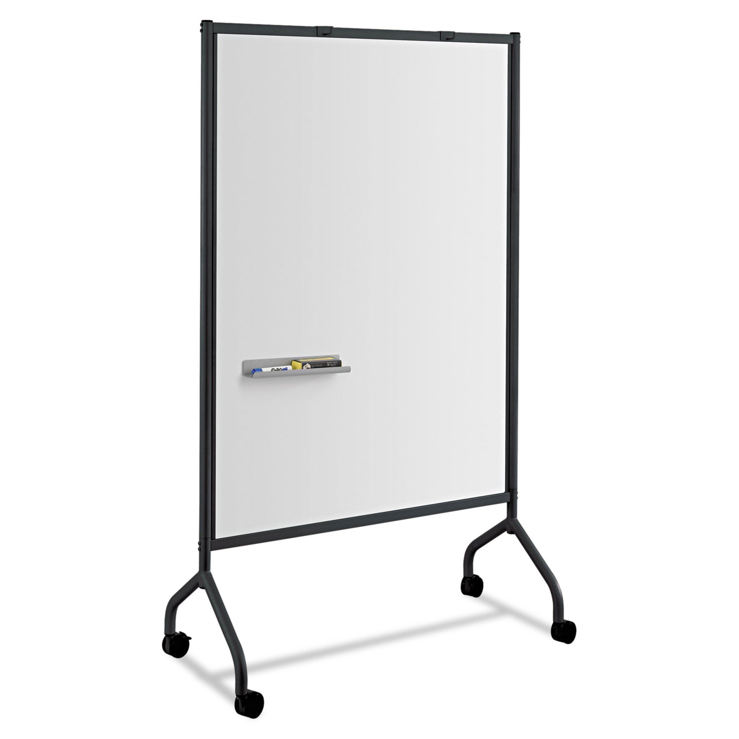 Impromptu Magnetic Whiteboard Collaboration Screen, 42w x 21.5d x 72h, Black/White -