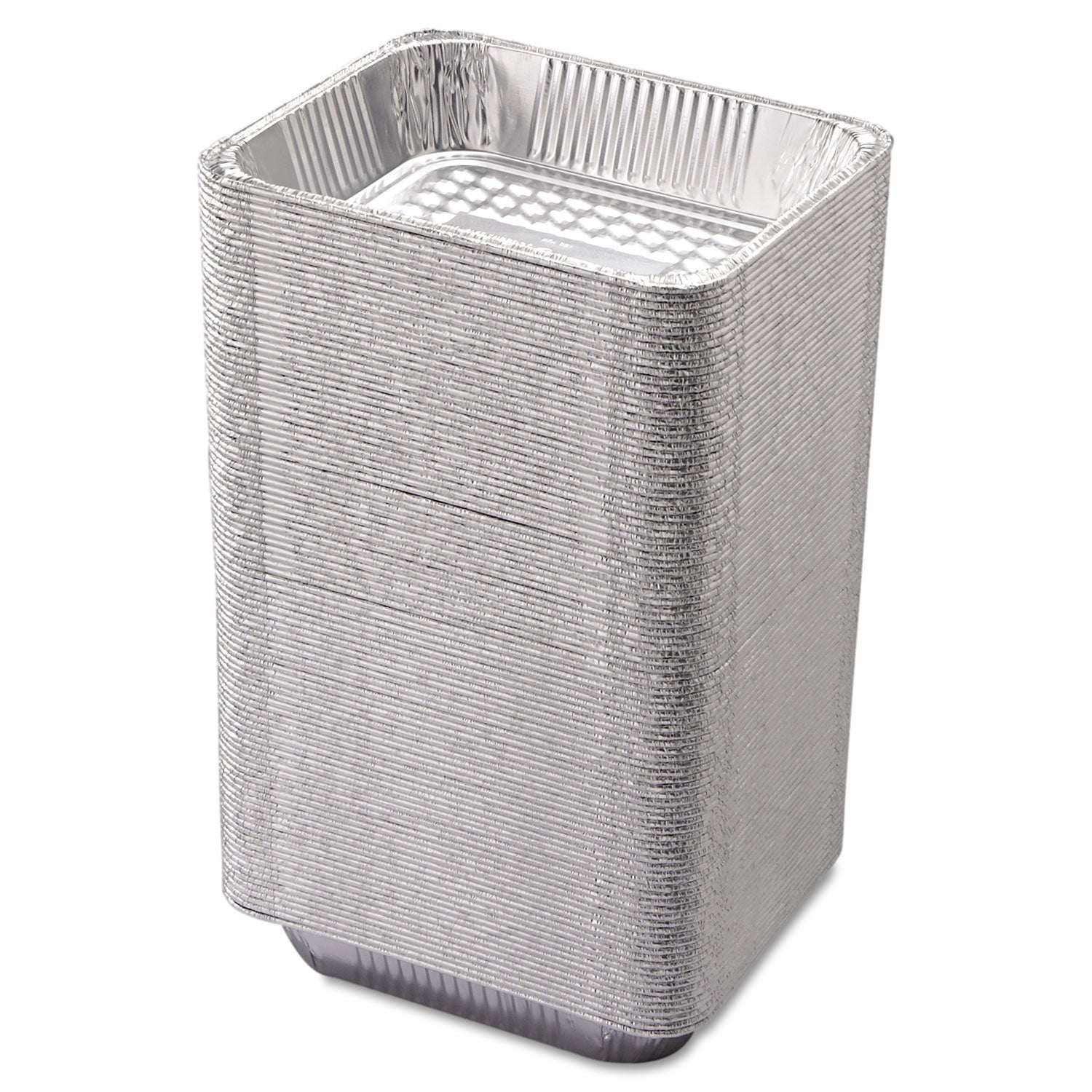 Aluminum Steam Table Pans, Half-Size Deep, 2.56" Deep, 10.38 x 12.75, 100/Carton -