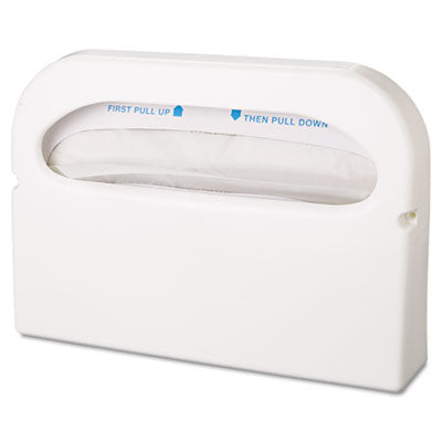 Health Gards Toilet Seat Cover Dispenser, Half-Fold, 16 x 3.25 x 11.5, White, 2/Box -