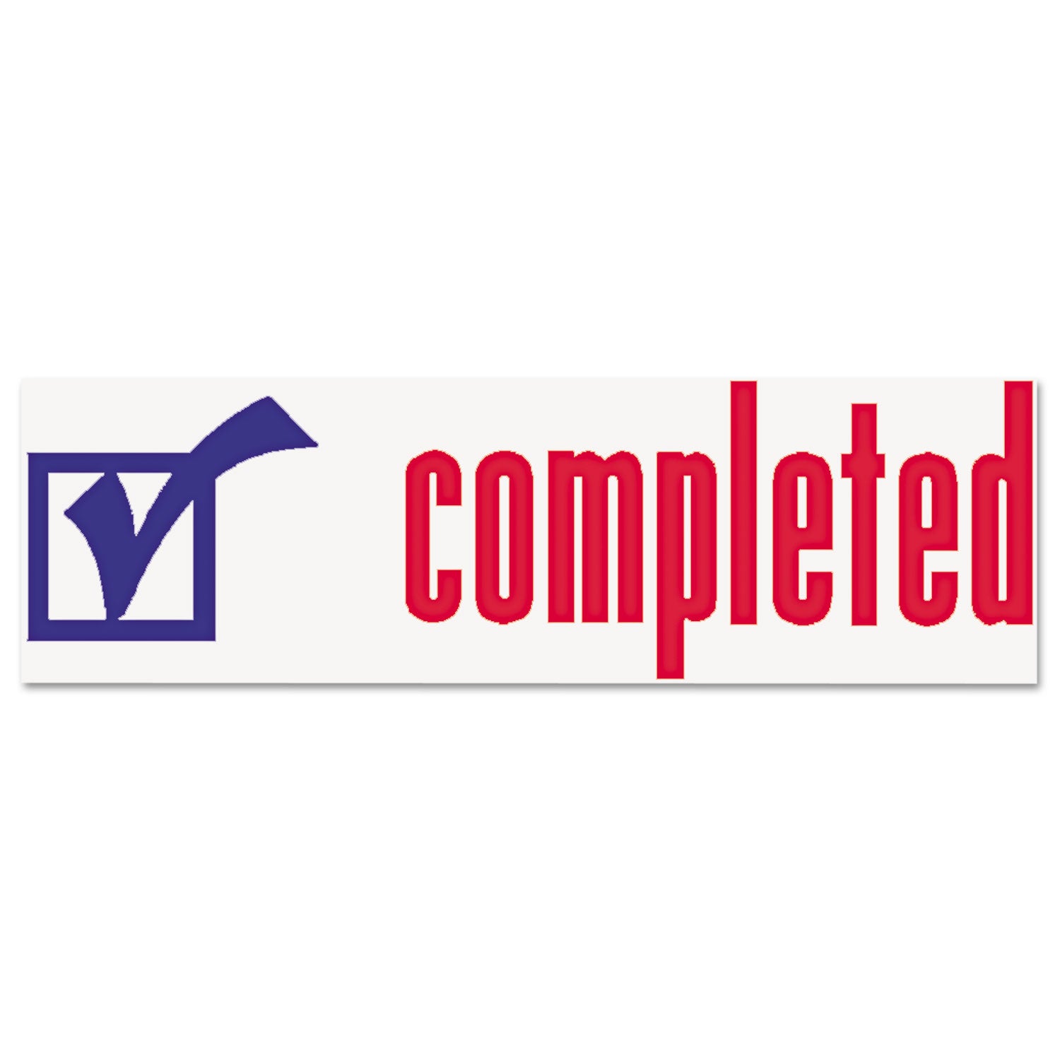 Two-Color Title Stamp, COMPLETED, Blue/Red -