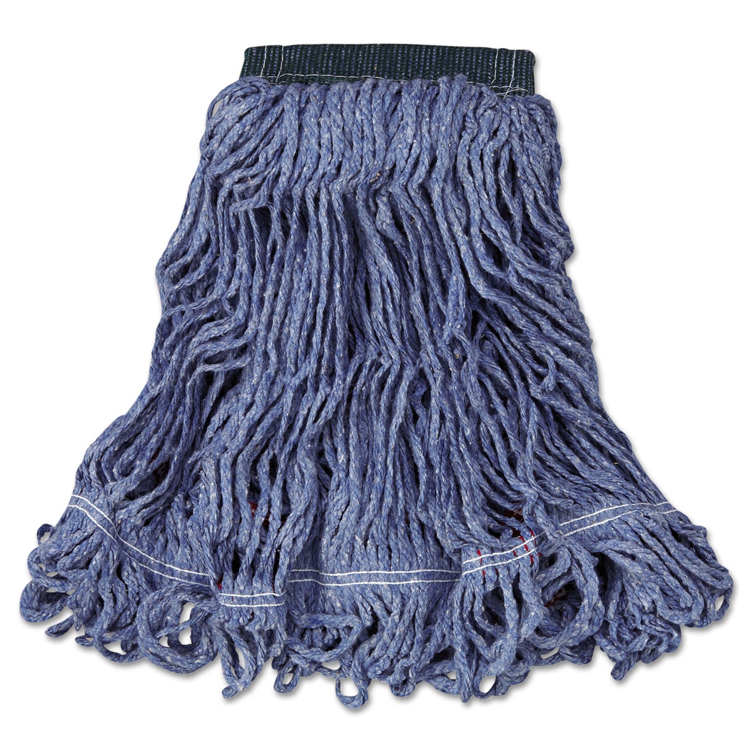 Swinger Loop Wet Mop Head, Medium, Cotton/Synthetic, Blue, 6/Carton -