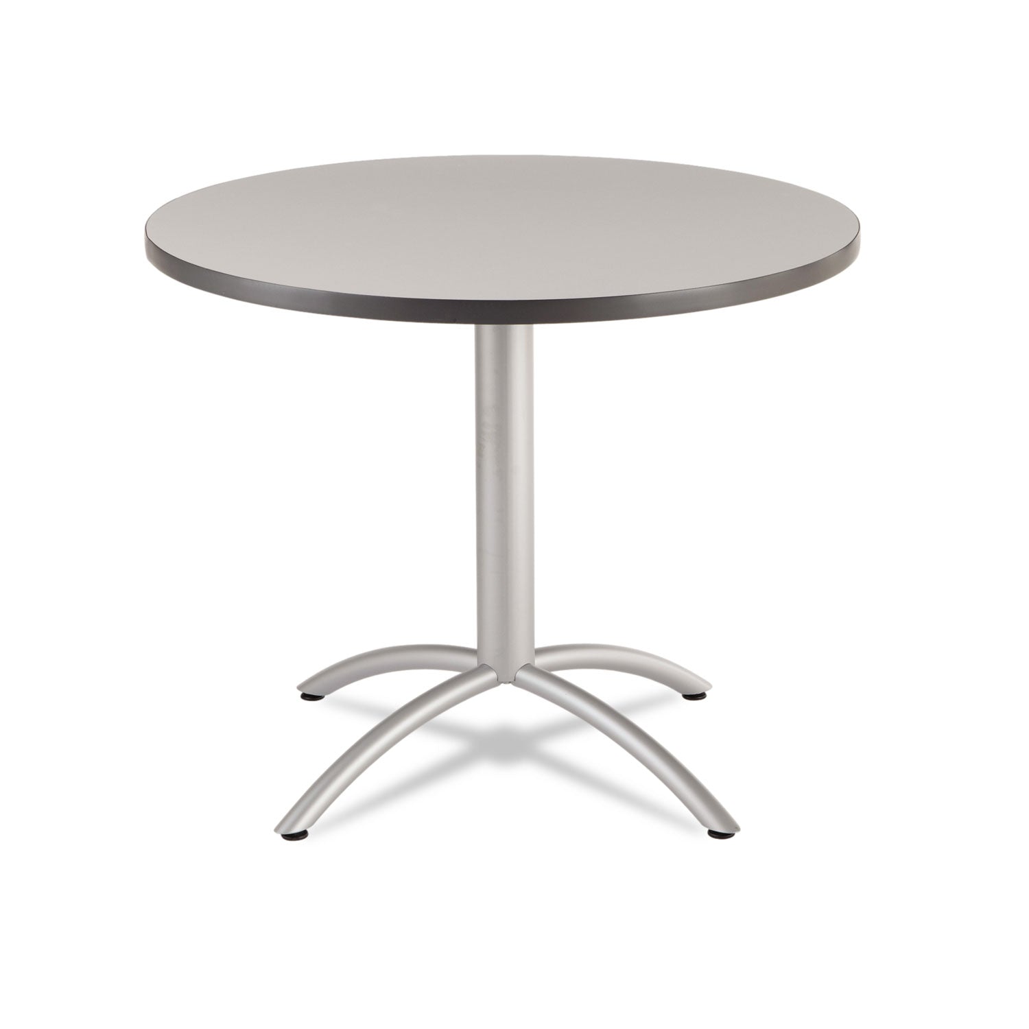 CafeWorks Table, Cafe-Height, Round, 36" x 30", Gray/Silver -