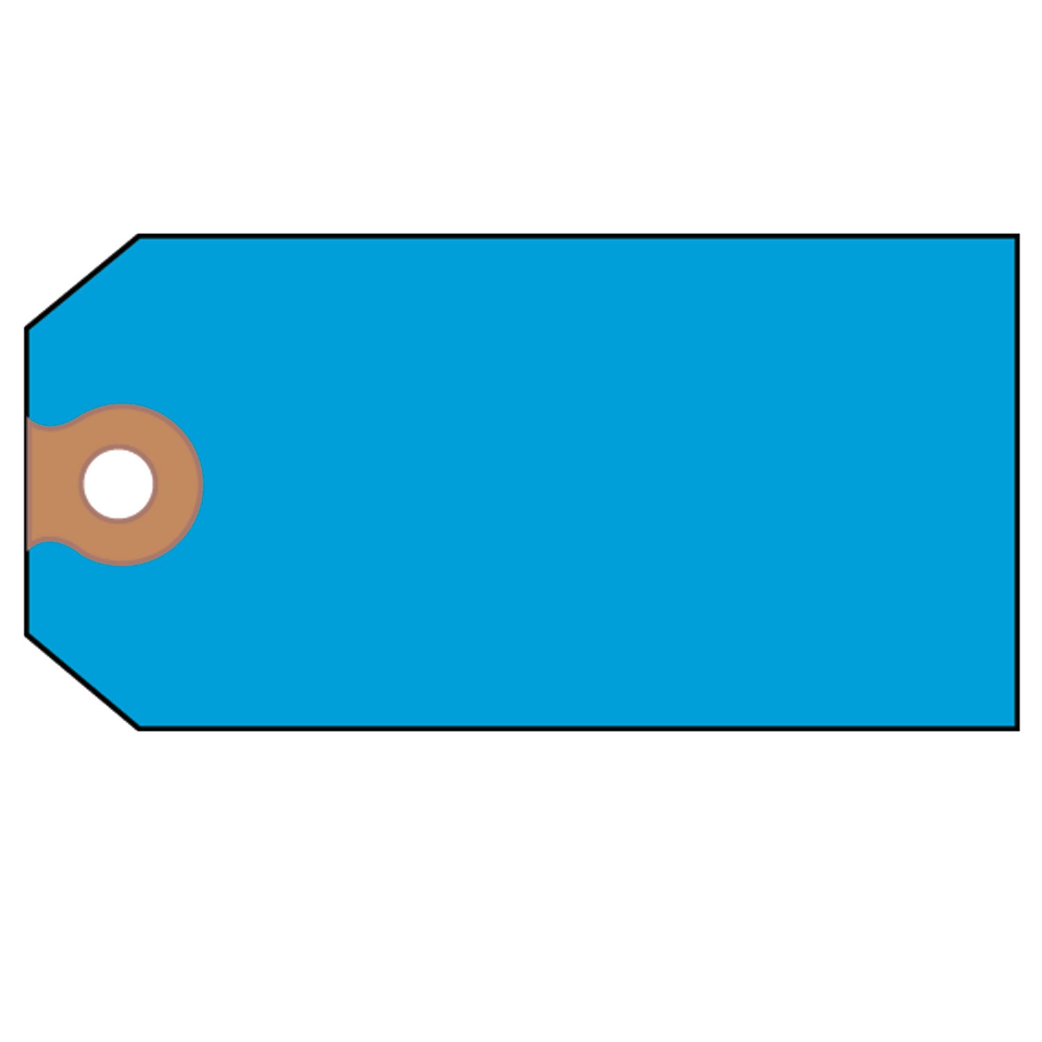 Unstrung Shipping Tags, 11.5 pt Stock, 4.75 x 2.38, Blue, 1,000/Box -